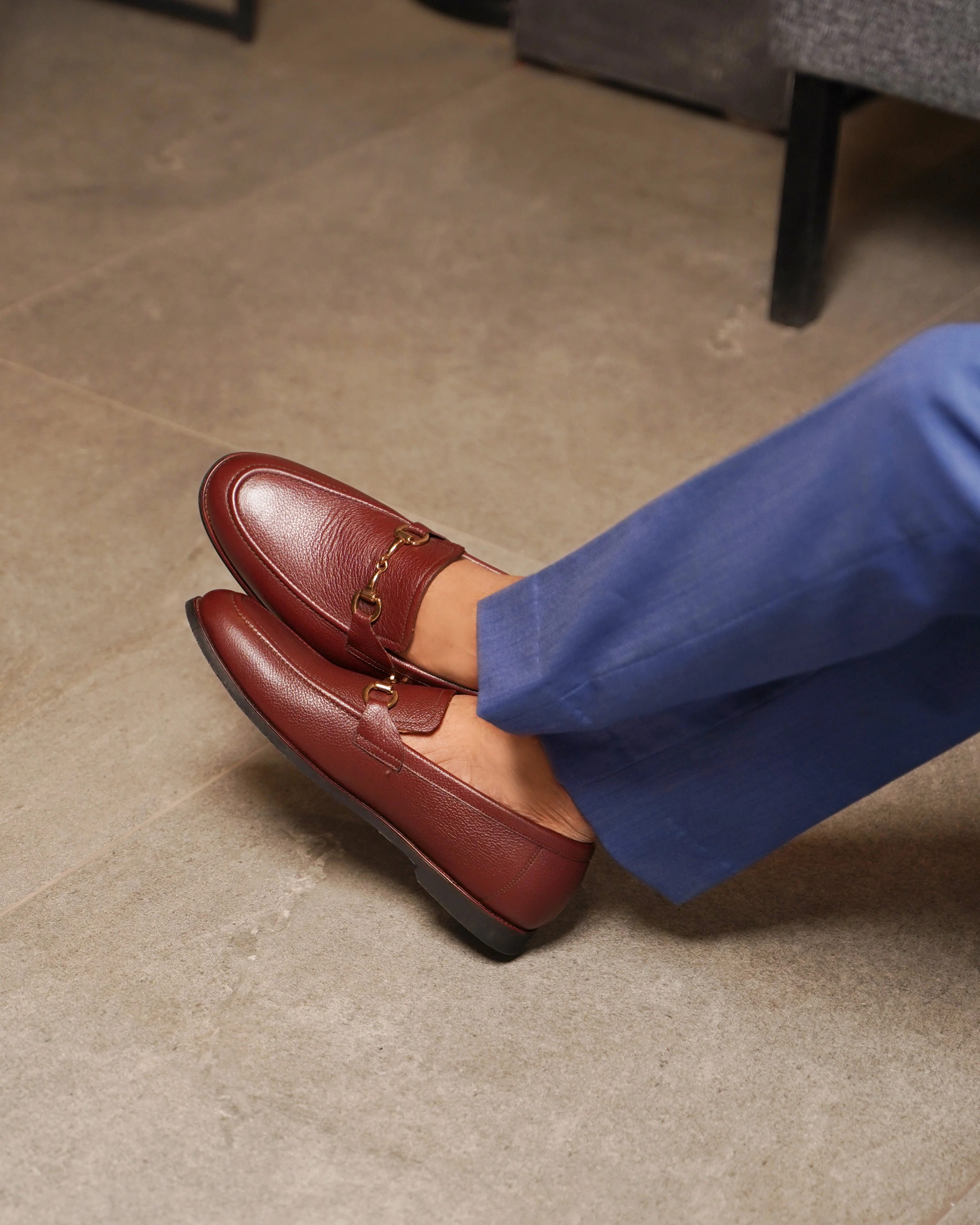 Abada - Men's Oxblood Pebble Grain Leather Loafer - Image 6
