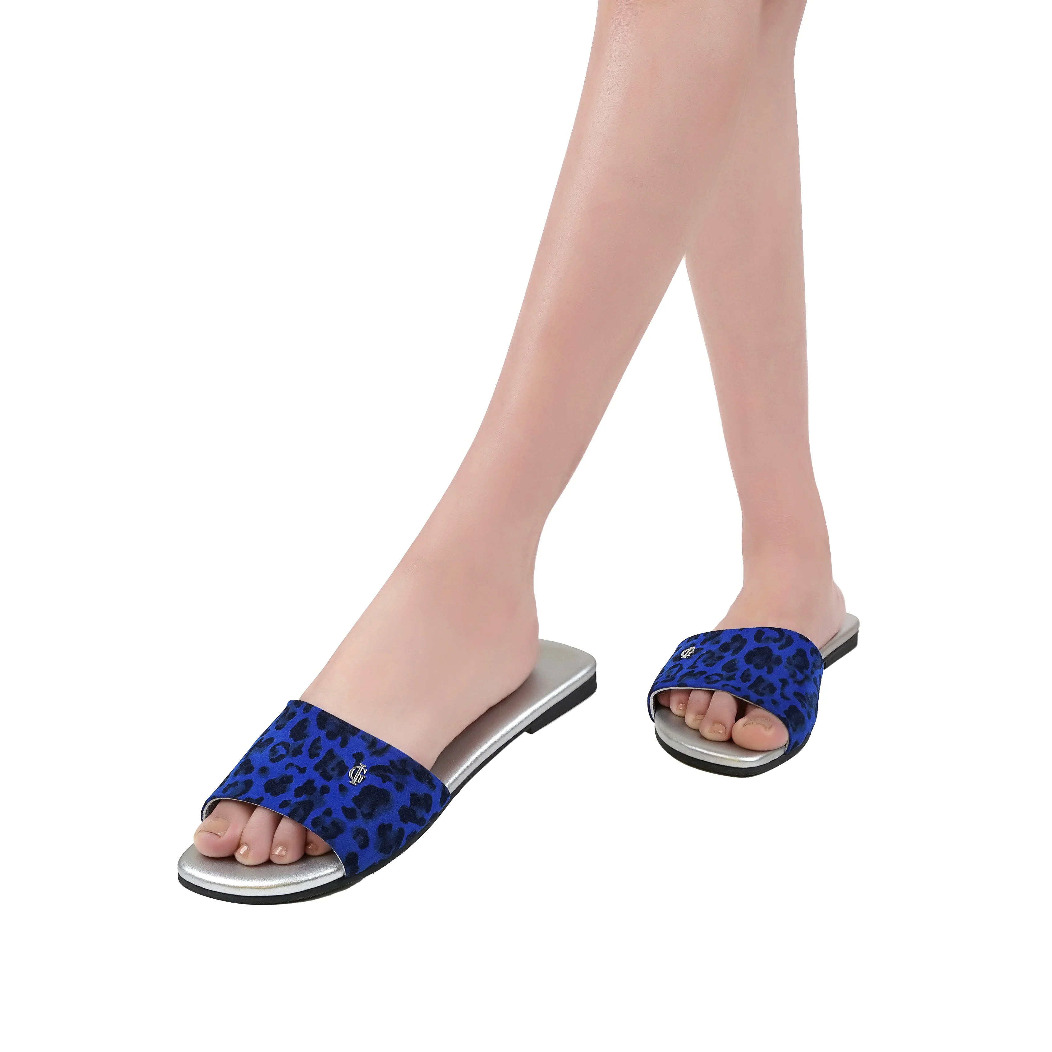 Abbie - Women's Blue and Black Slipper - Image 7