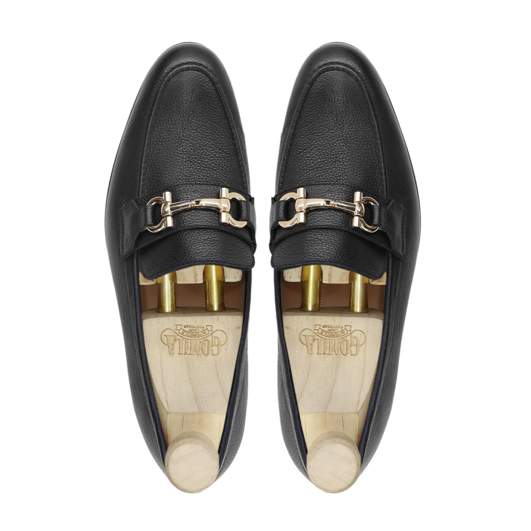 Aerith - Men's Black Pebble Grain Leather Loafer - Image 3