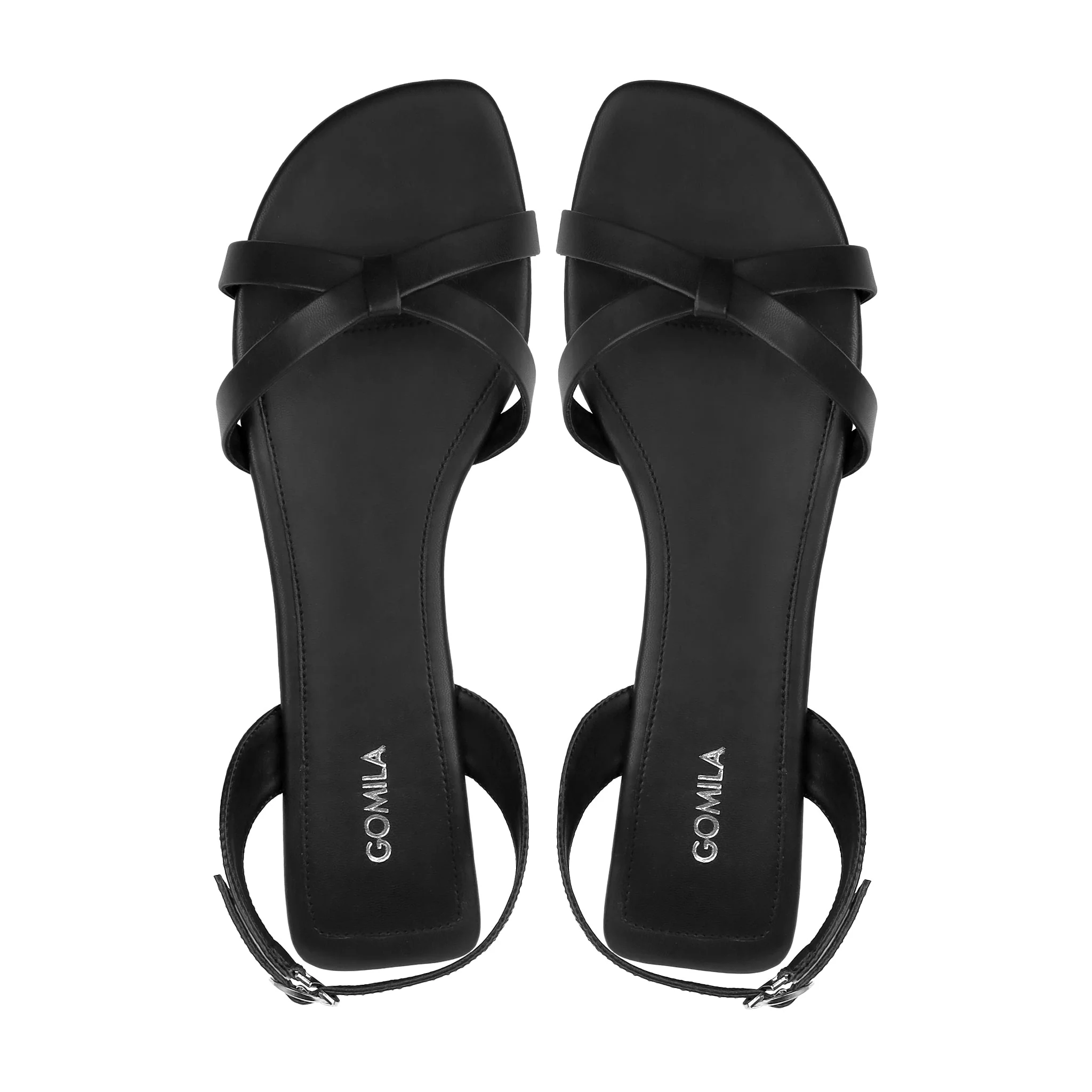Aime - Women's Black Strapped Sandal - Image 3