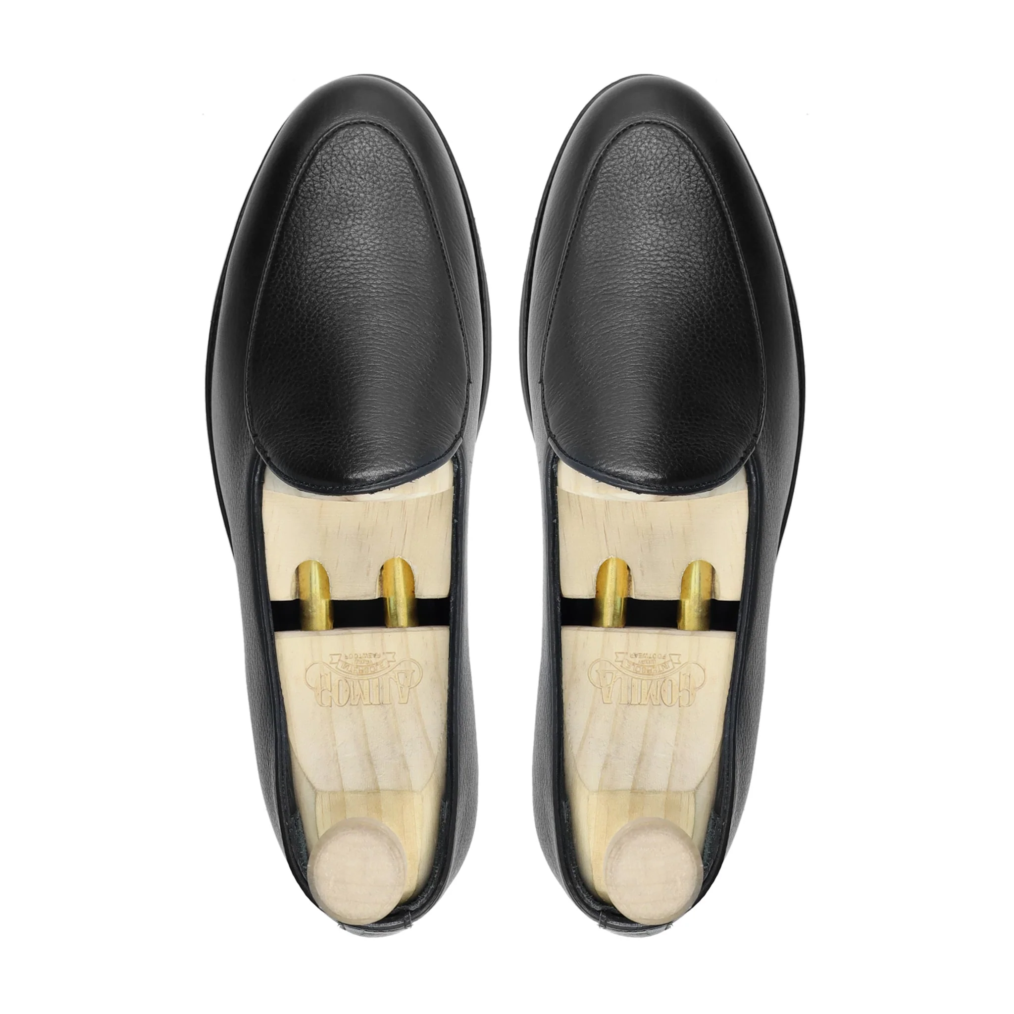 Sabaq - Men's Black Pebble Grain Leather Loafer - Image 3