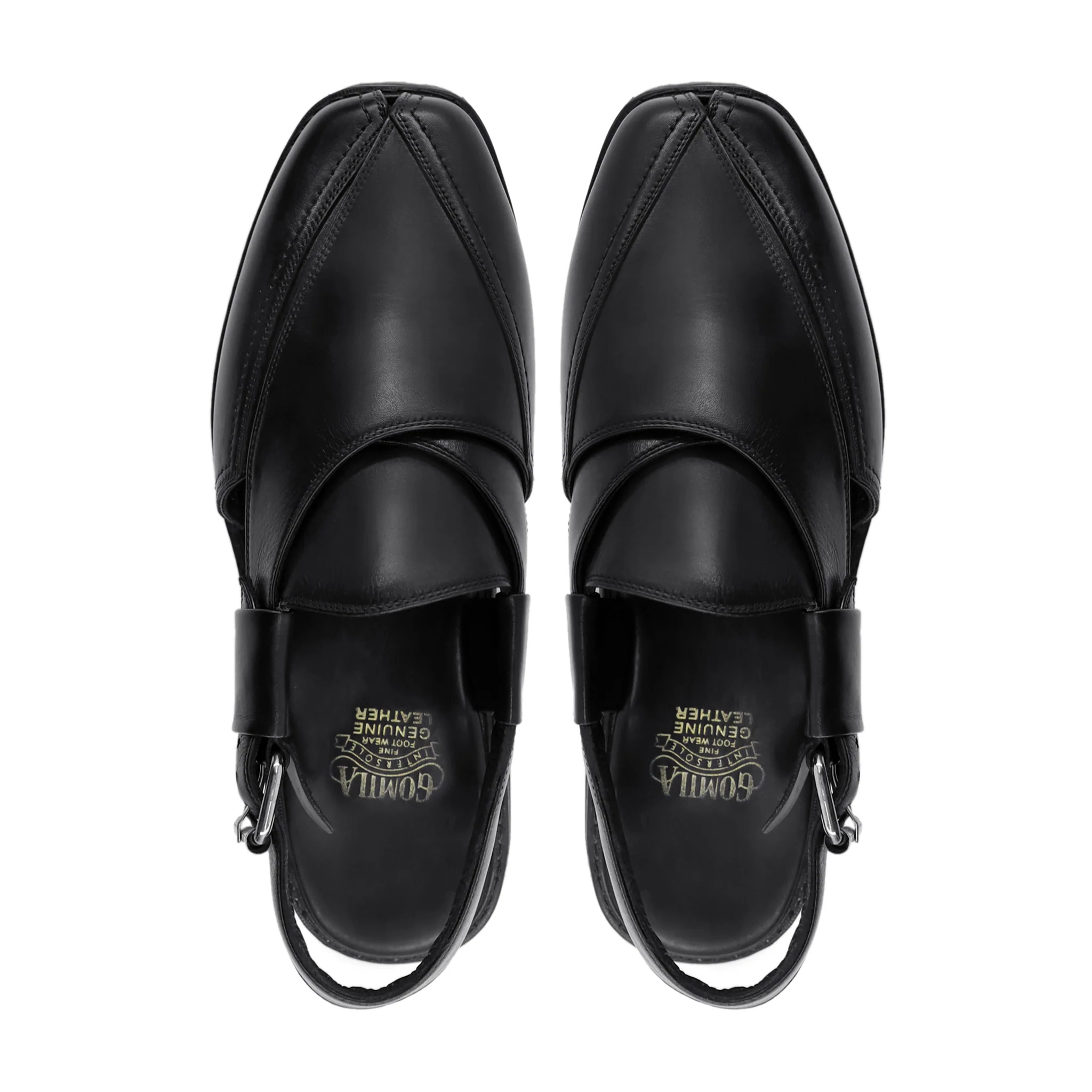 Amint - Men's Black Calf Leather Sandal - Image 3