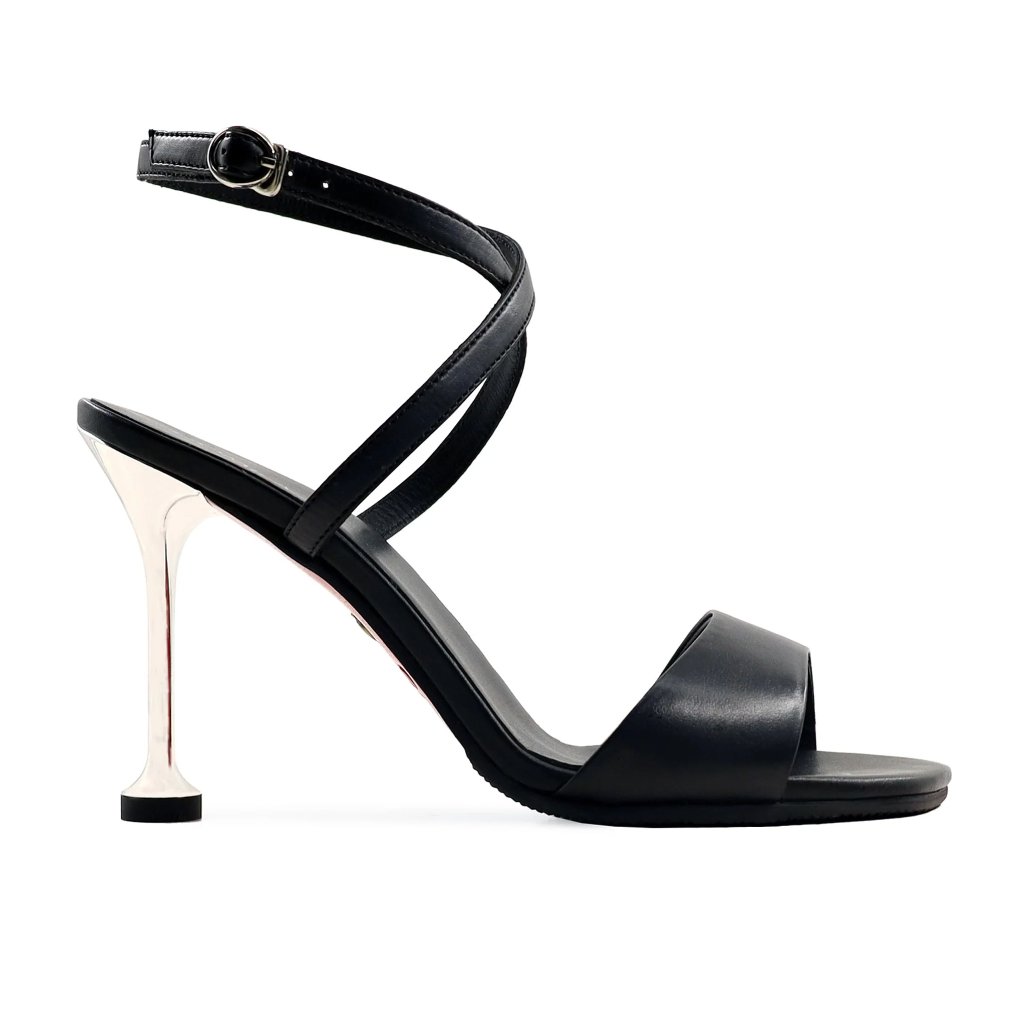 Anna - Women's Black Strapped Heels - Image 2