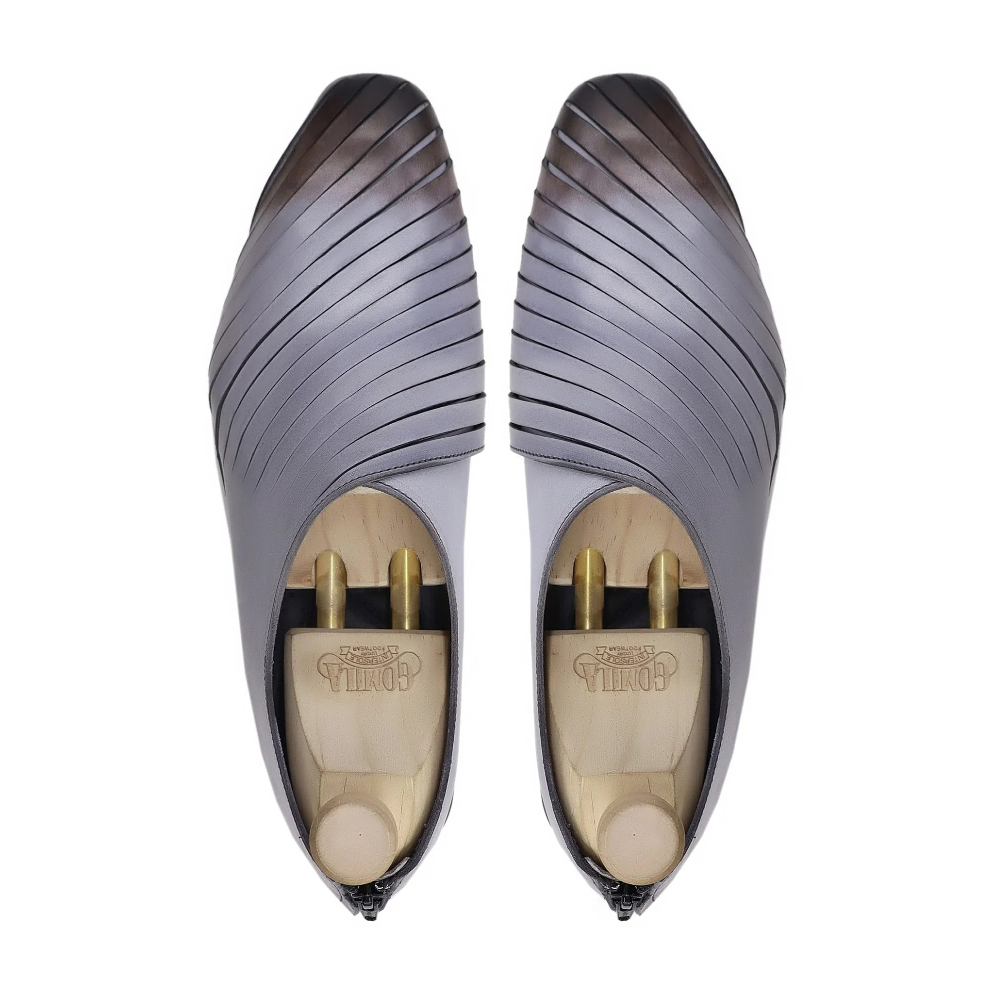 Arely - Men's Burnished Grey Calf Leather Loafer - Image 3
