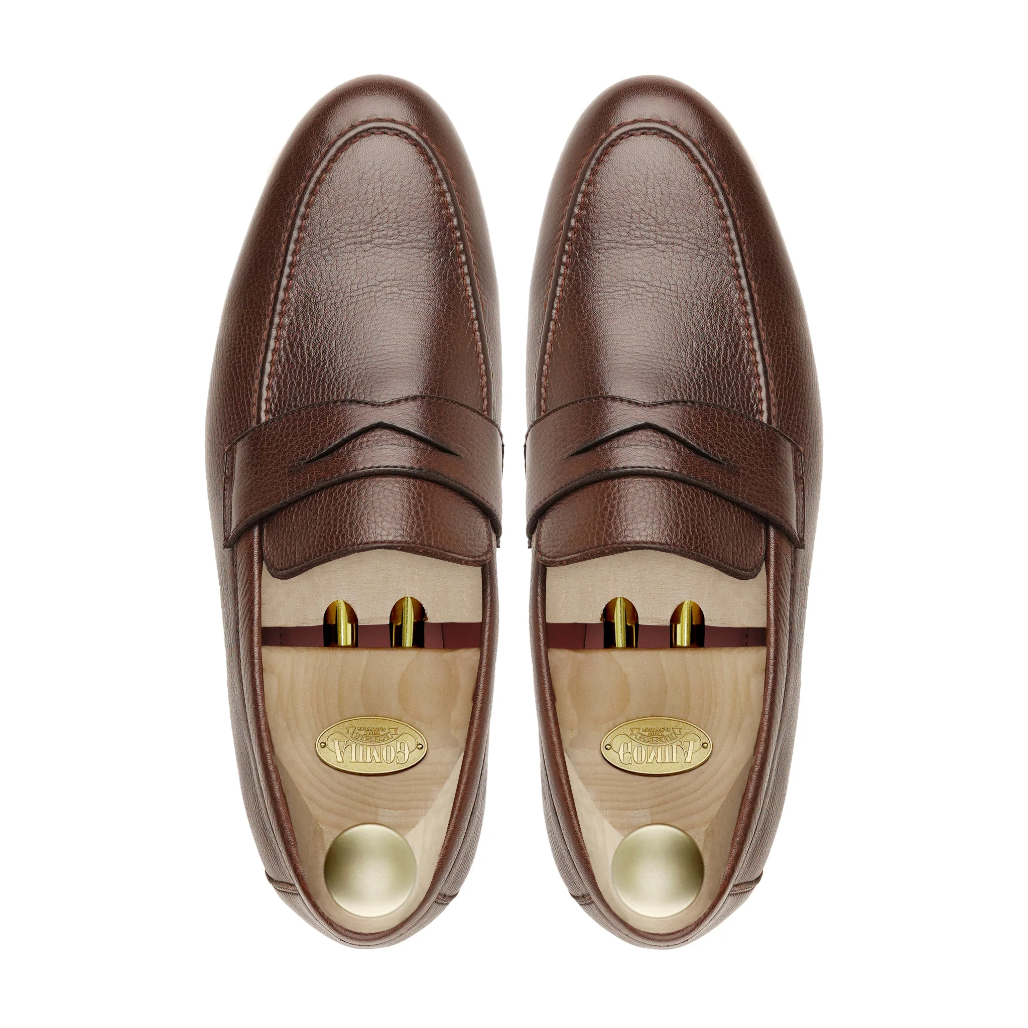 Argenta - Men's Dark Brown Pebble Grain Leather Loafer - Image 3