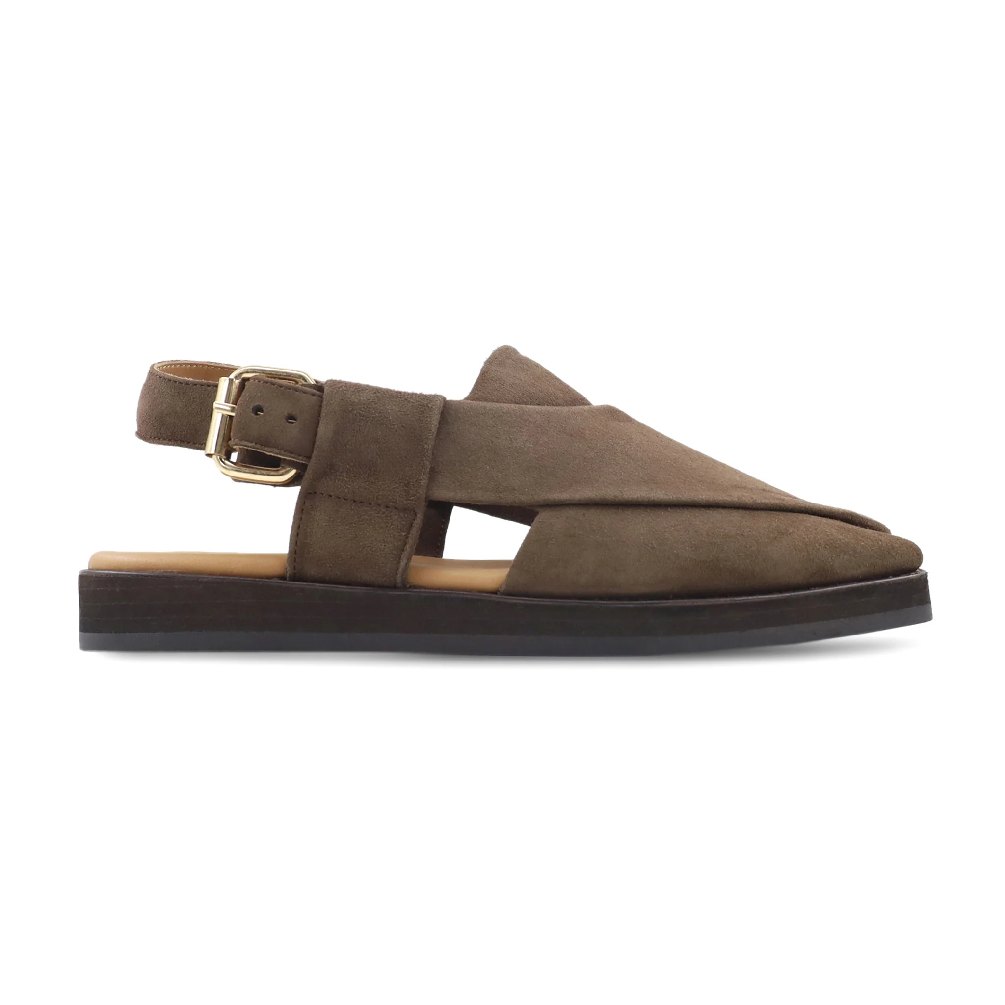 Arkie - Men's Light Brown Kid Suede Sandal - Image 2