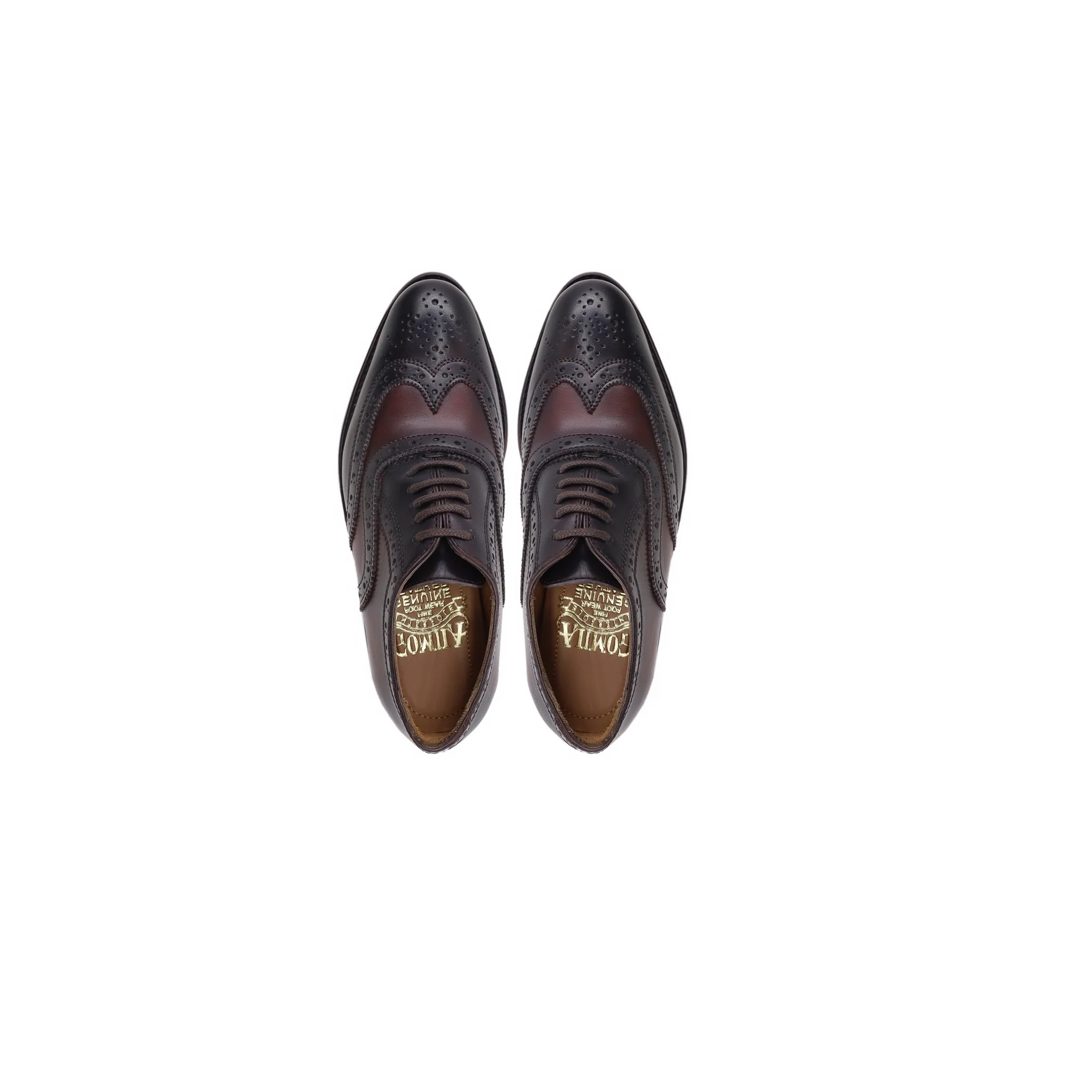 Armida - Kid's Dark Brown and Oxblood Calf Leather Oxford Shoe (5-12 Year's Old) - Image 3