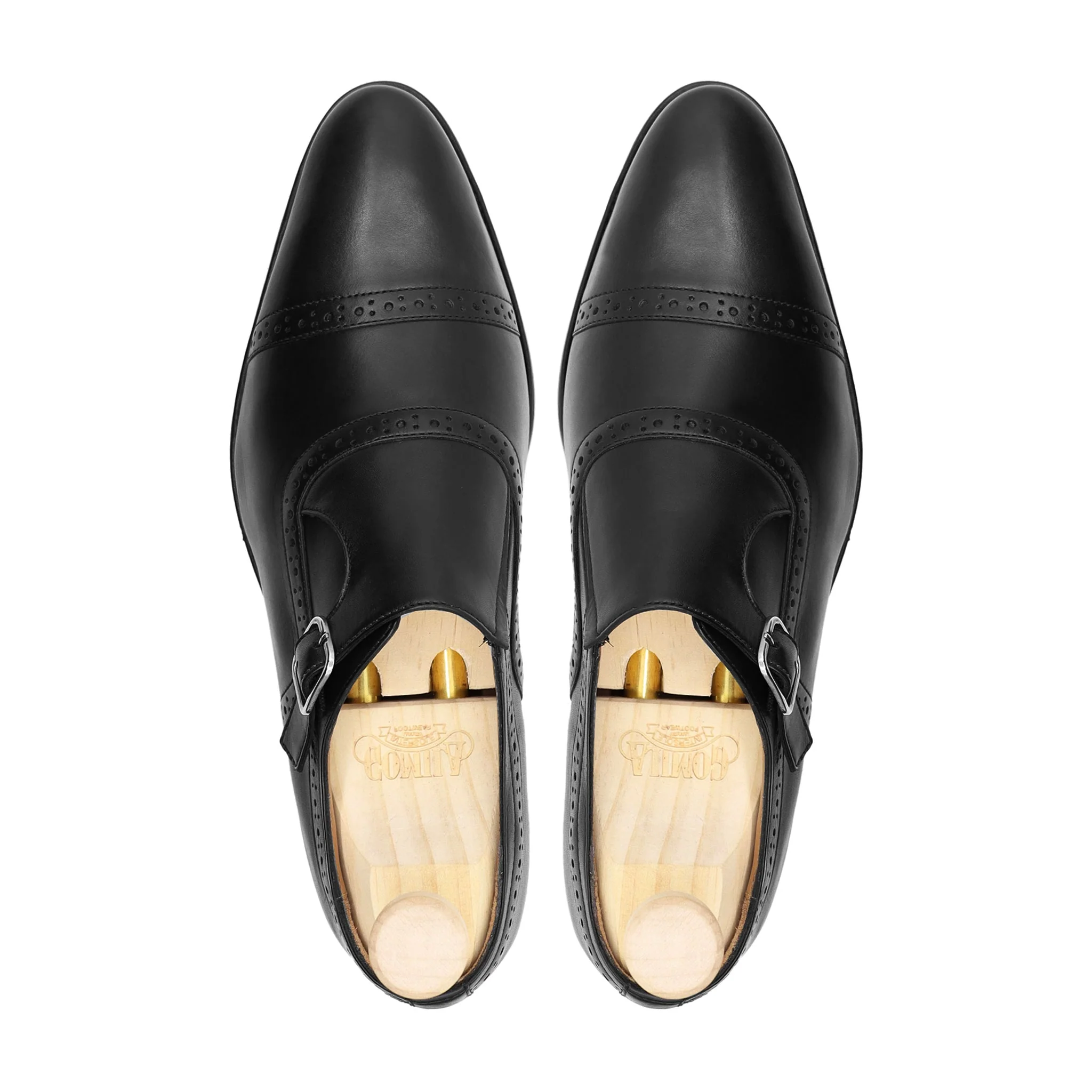 Arujo - Men's Black Calf Leather Single Monkstrap - Image 3