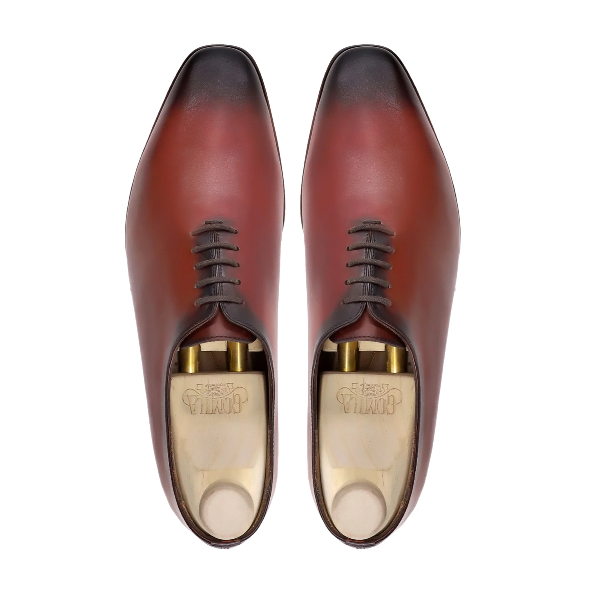 Ason - Men's Burnished Oxblood Calf Leather Wholecut Shoe - Image 3