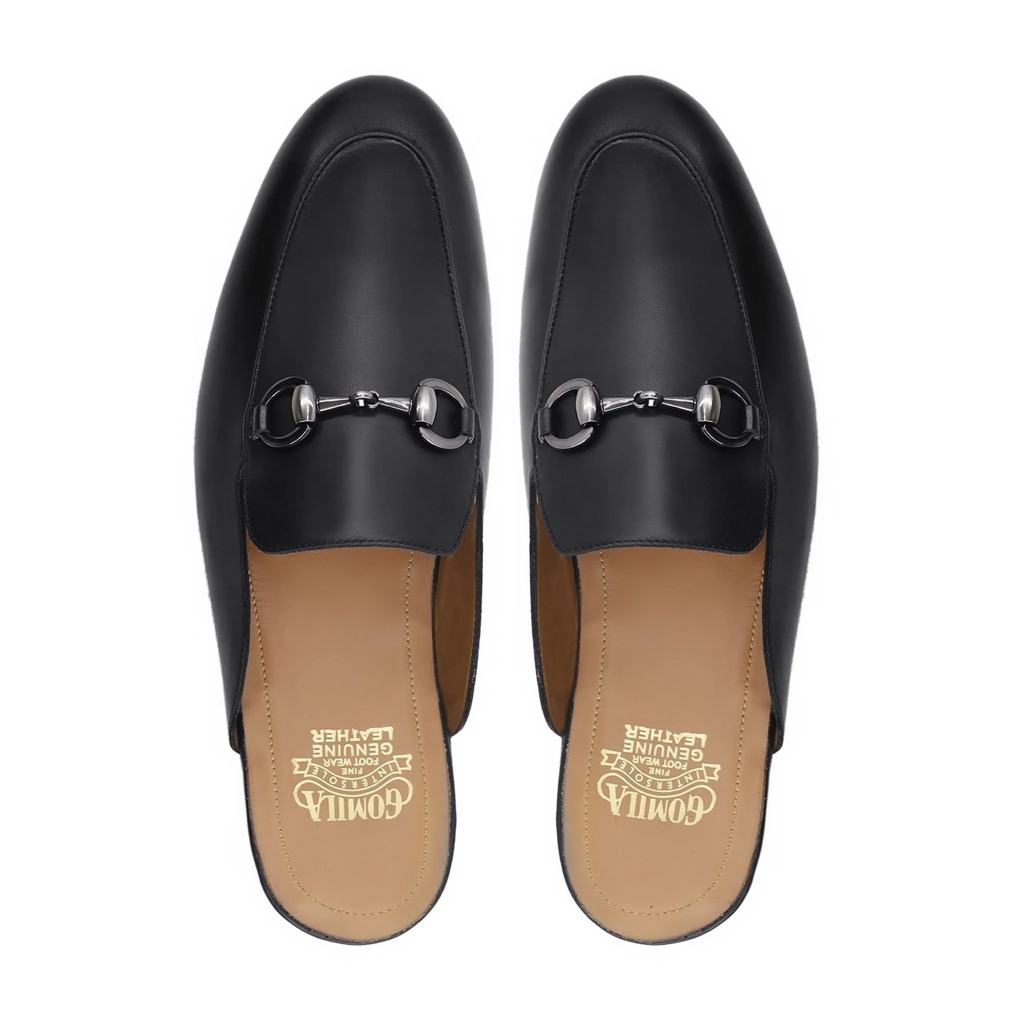 Audrey - Men's Black Calf Leather Slipper - Image 3