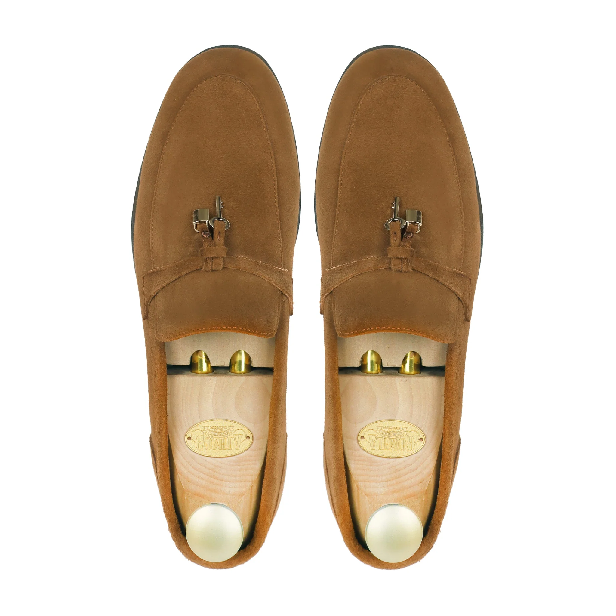 Aura - Men's Cognac Suede Loafer - Image 3