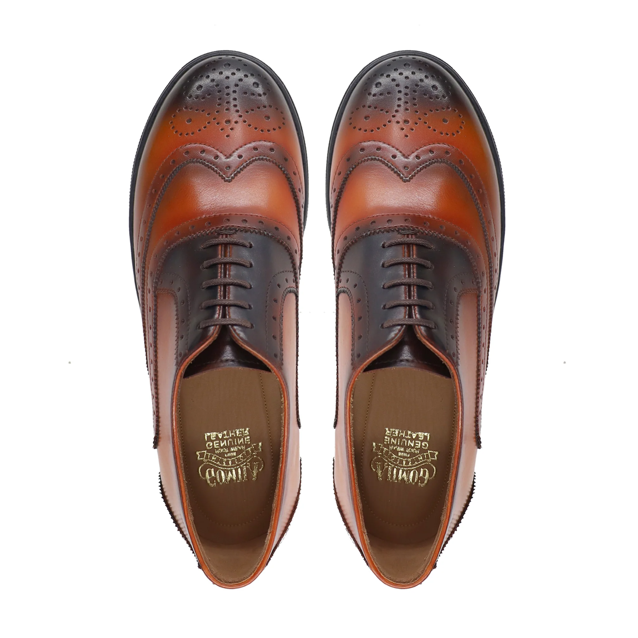 Barnaul - Men's Burnished Tan Calf Leather Jogger - Image 3