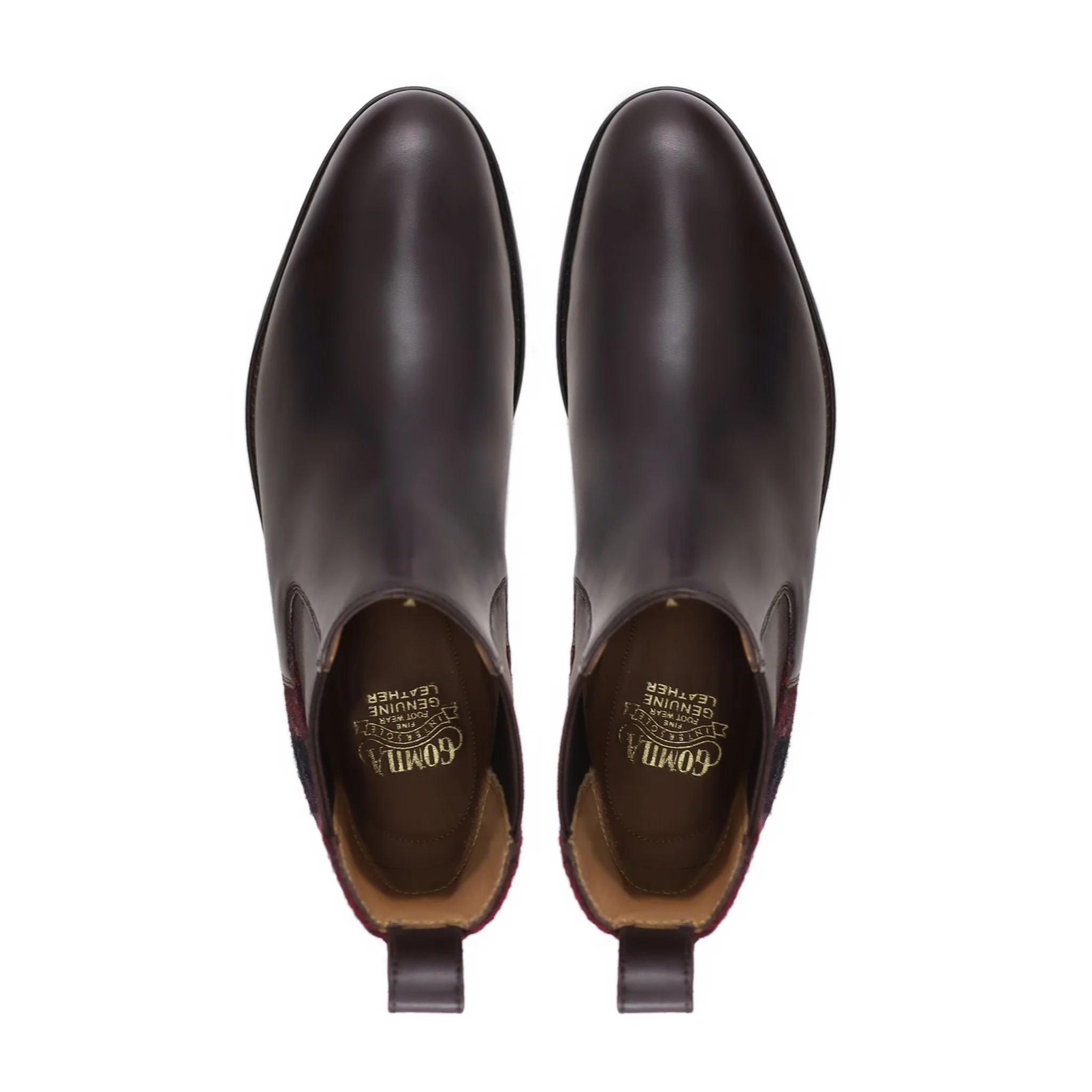 Bayle - Men's Dark Brown Calf Leather and Harris Tweed Chelsea Boot - Image 3