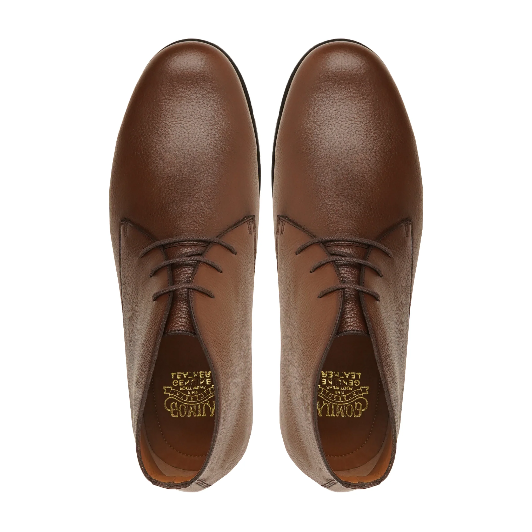 Benin - Men's Dark Brown Pebble Grain Chukka Boot - Image 3