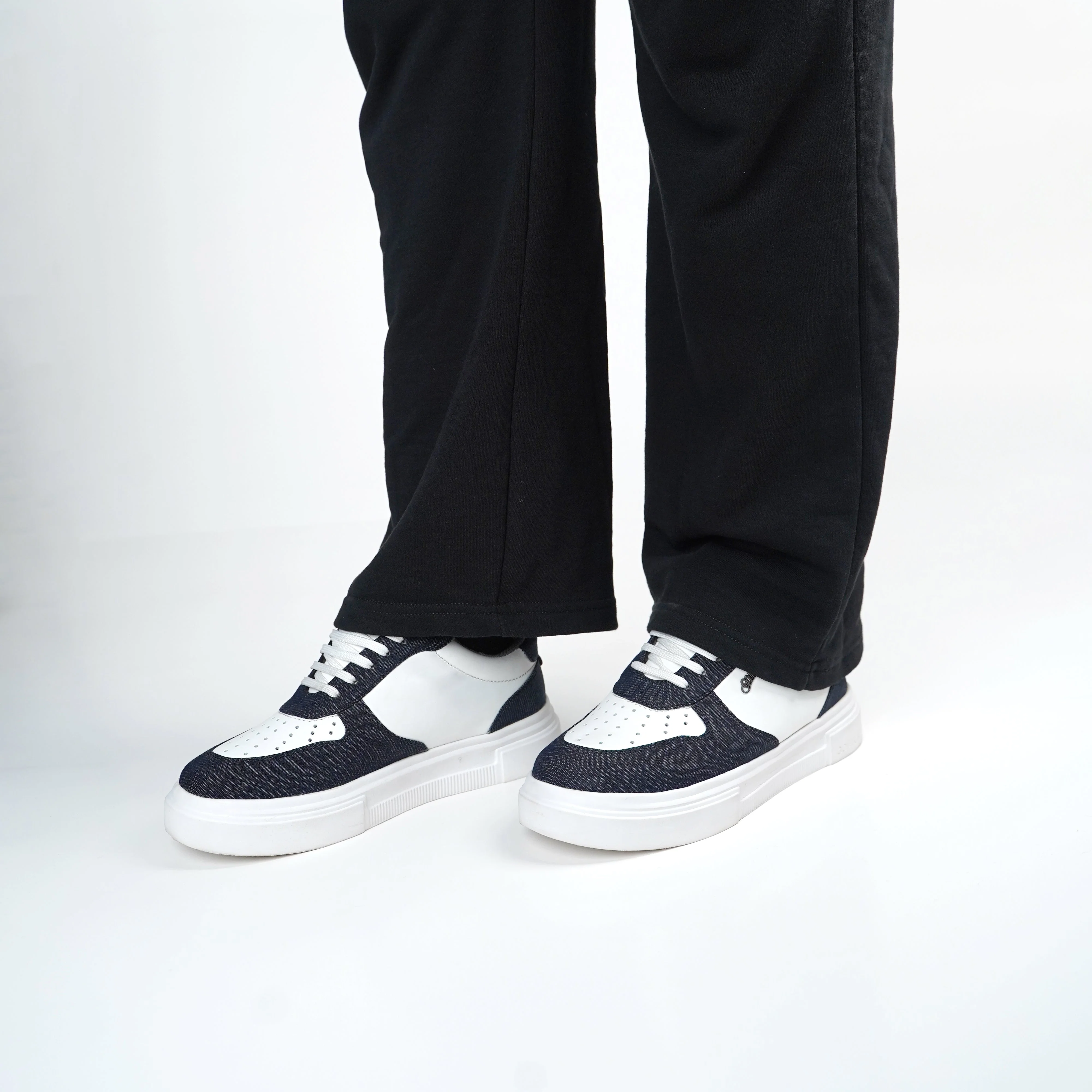 Benzema  - Men's White and Blue Sneaker - Image 8