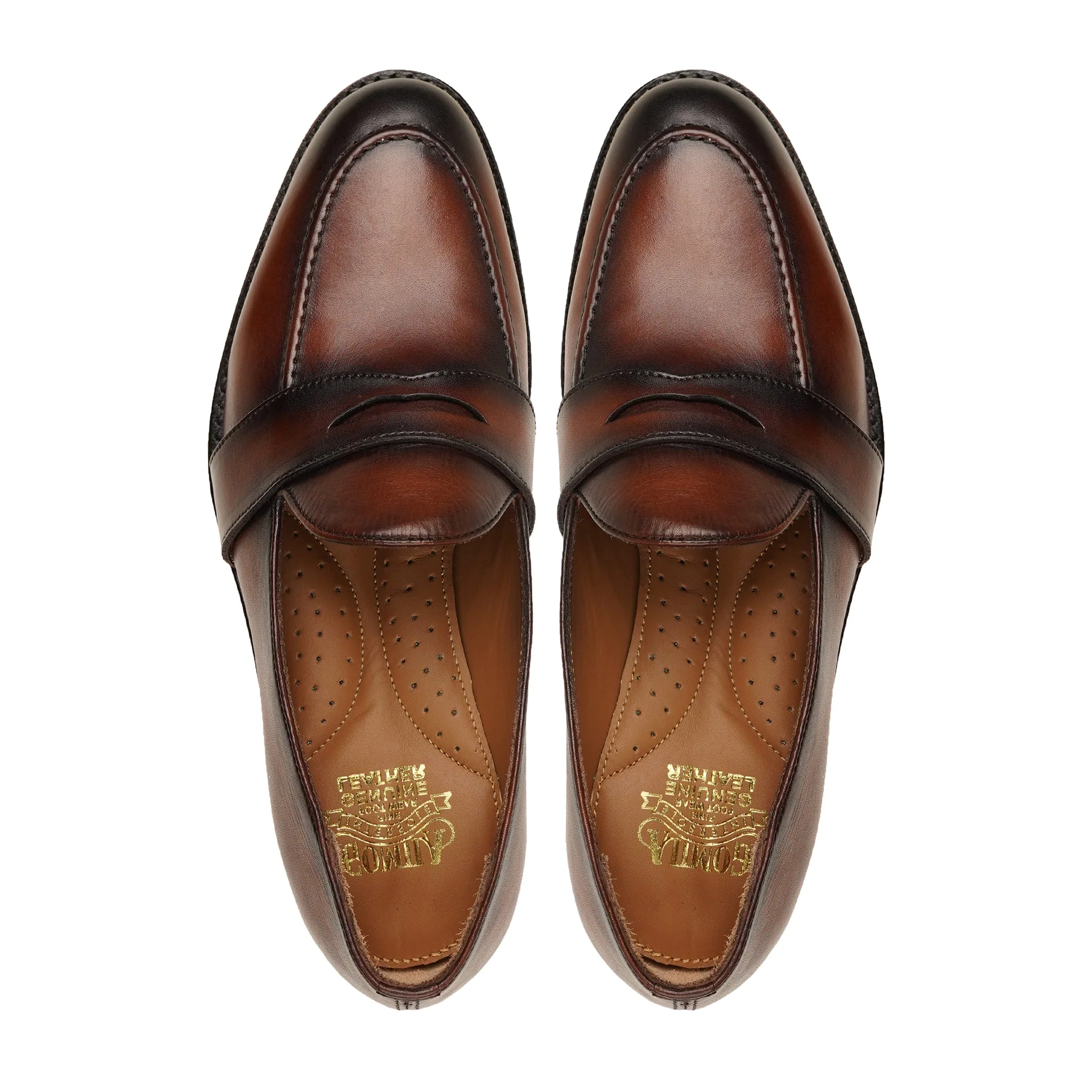 Bibai - Men's Burnished Tan Calf Leather Loafer - Image 3