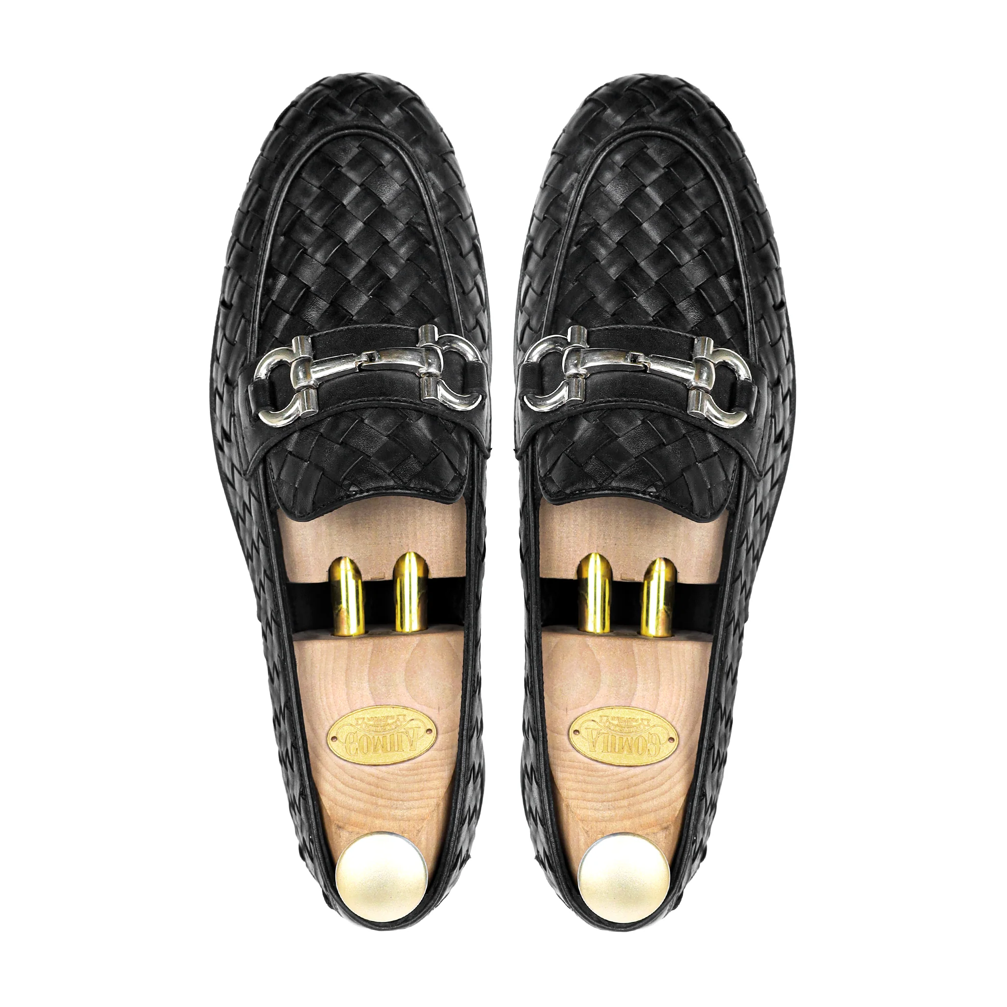 Weav - Men's Black Hand Woven Calf Leather Loafer - Image 3