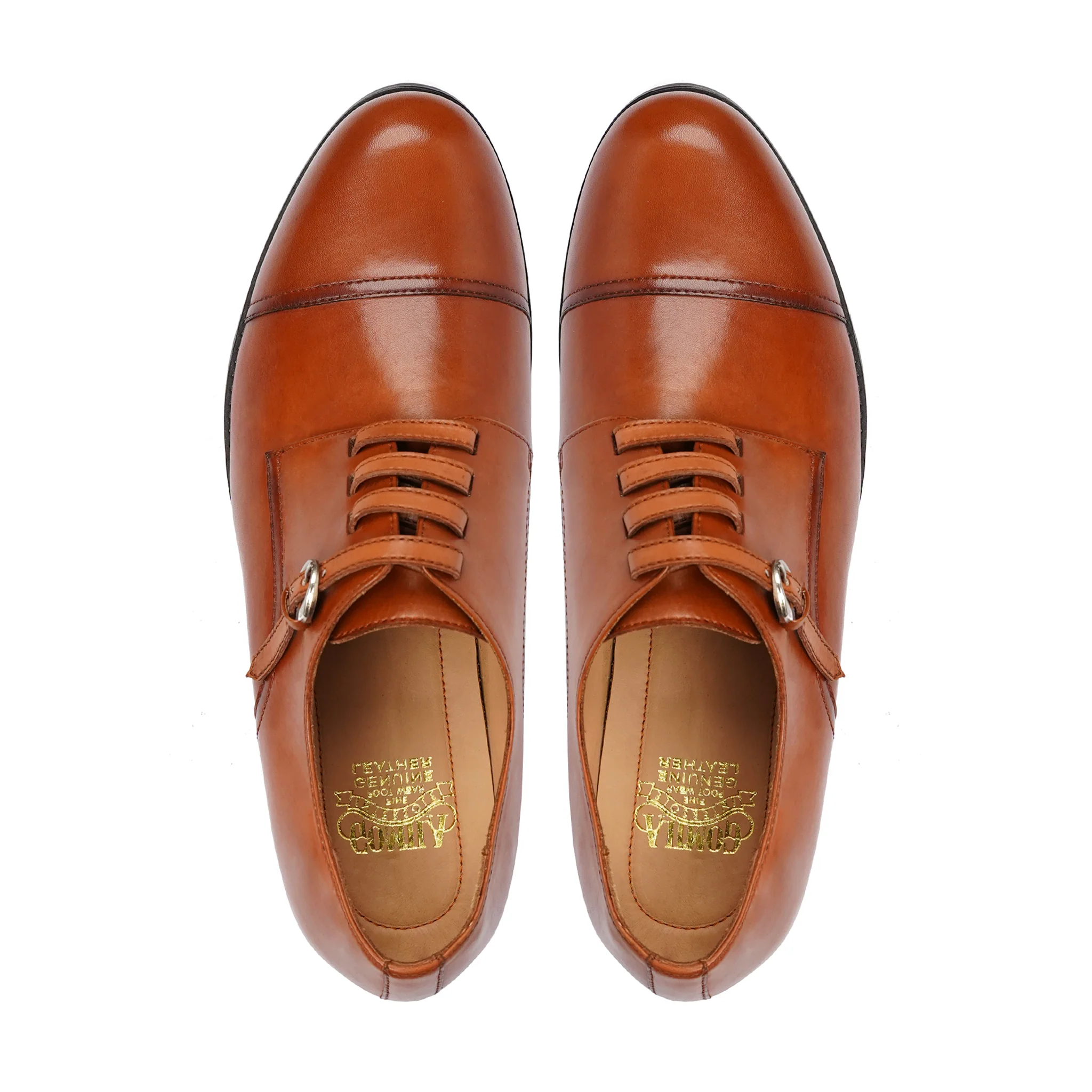 Brug - Men's Tan Calf Leather Derby Shoe - Image 3