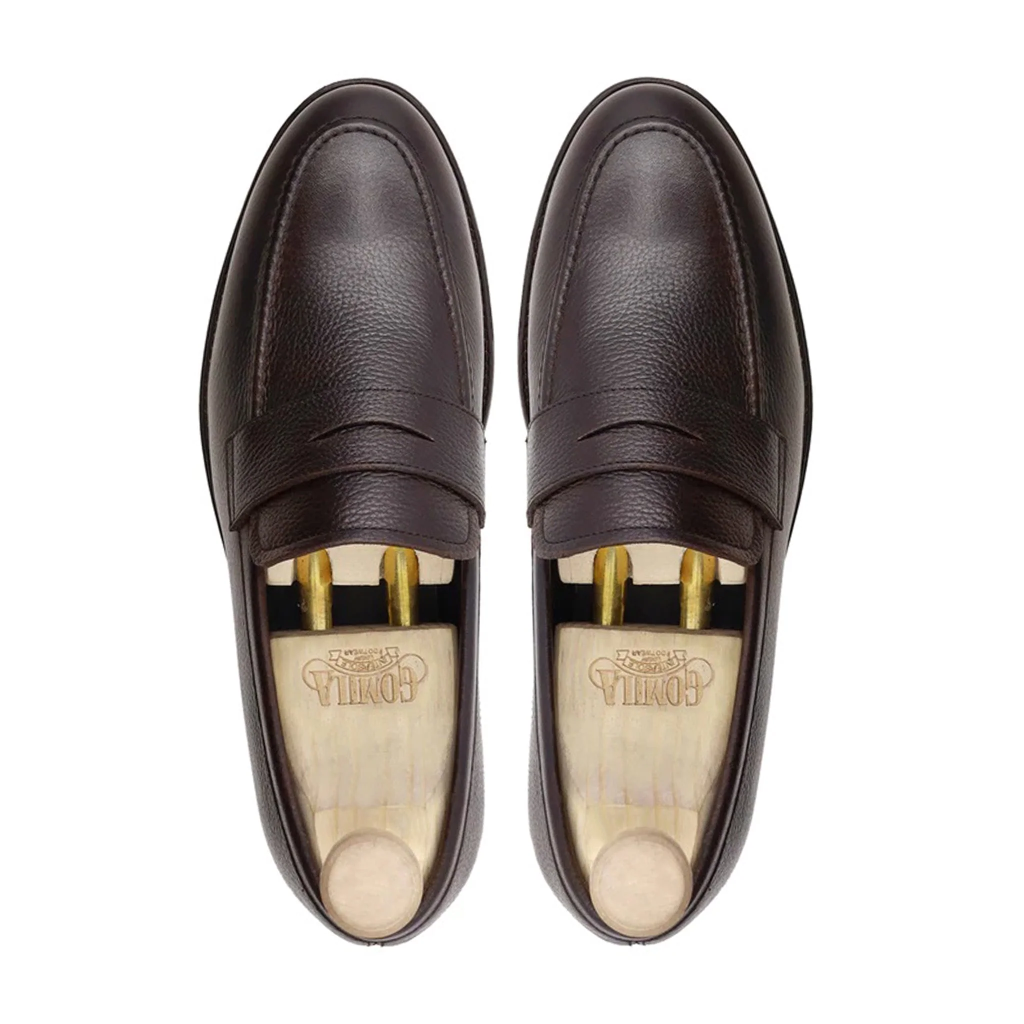 Bruin - Men's Dark Brown Pebble Grain Leather Loafer - Image 3