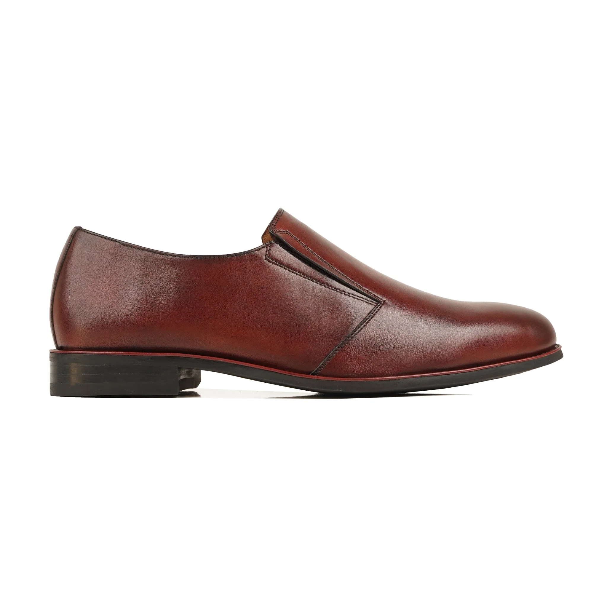 Buraq - Men's Reddish Brown Calf Leather Loafer - Image 2
