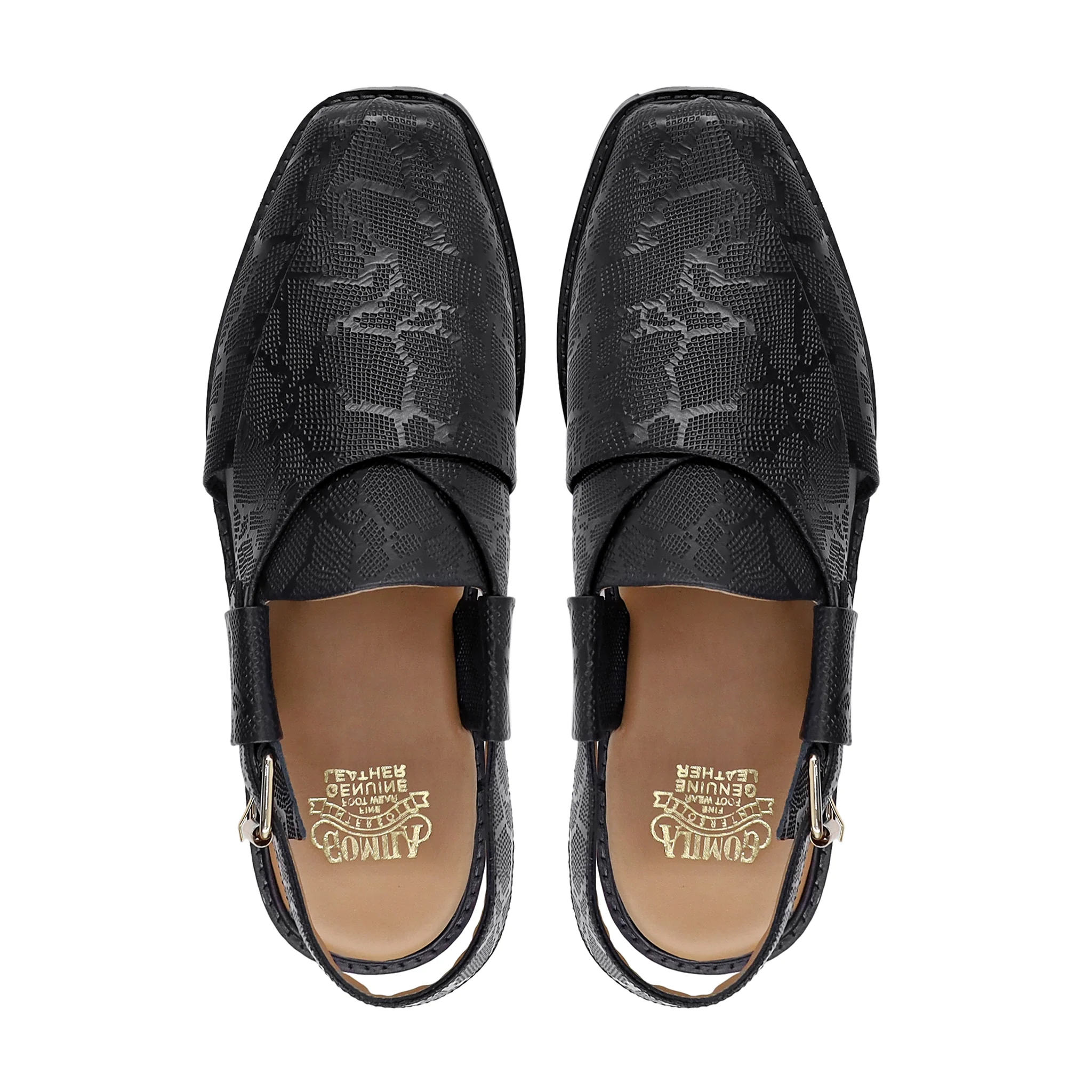 Canan - Men's Black Calf Leather Sandal - Image 3