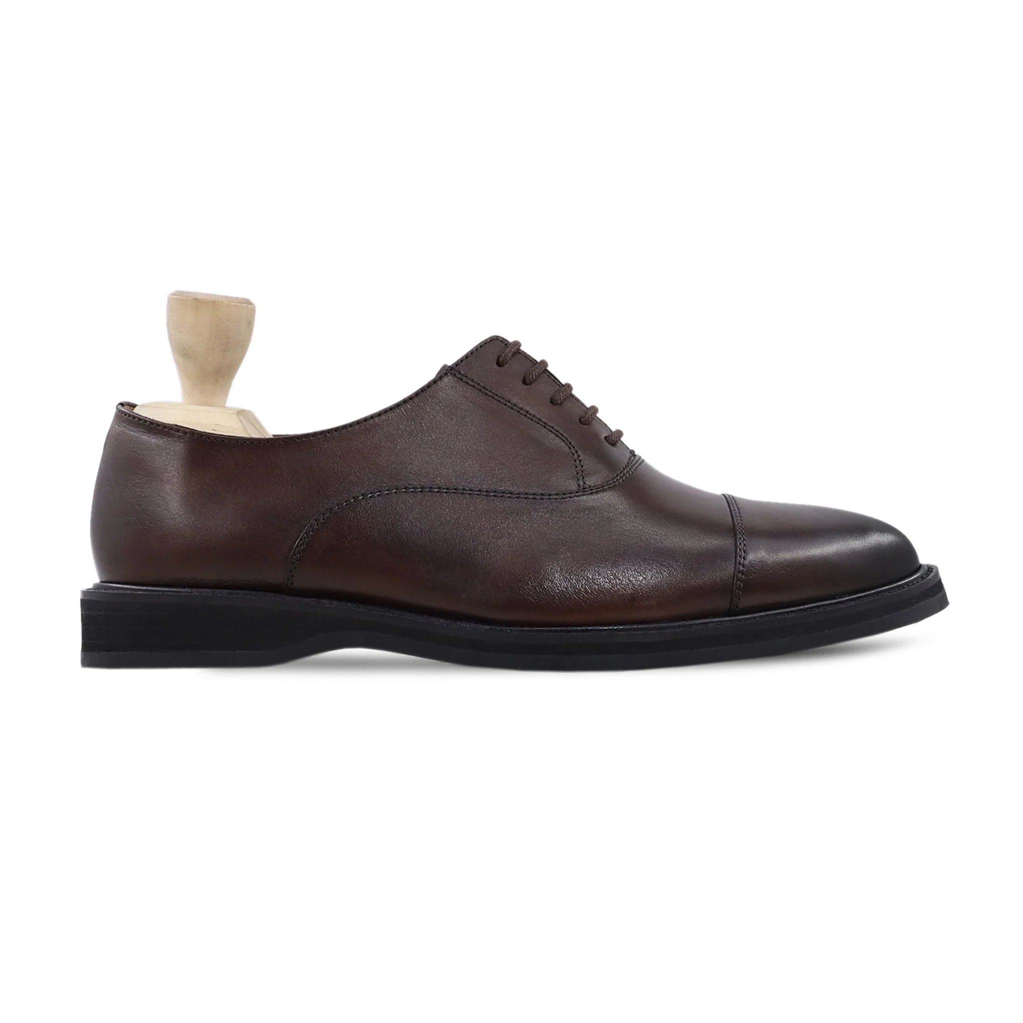 Chinita - Men's Dark Brown Calf Leather Oxford Shoe - Image 2