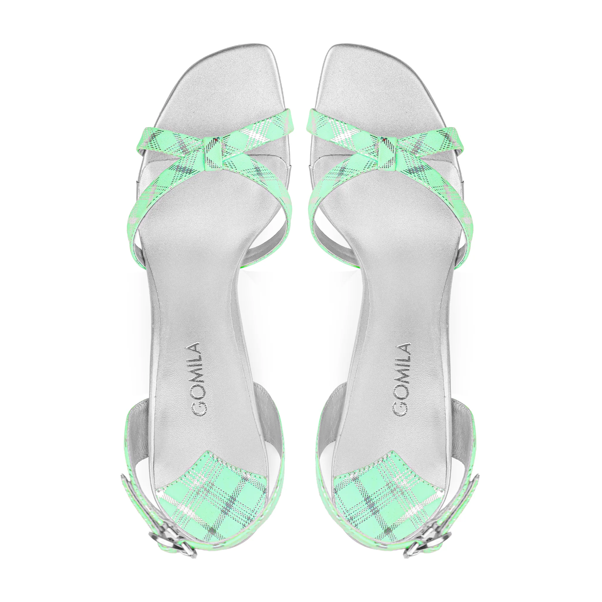 Ciel - Women's Argyle Green Heels - Image 3