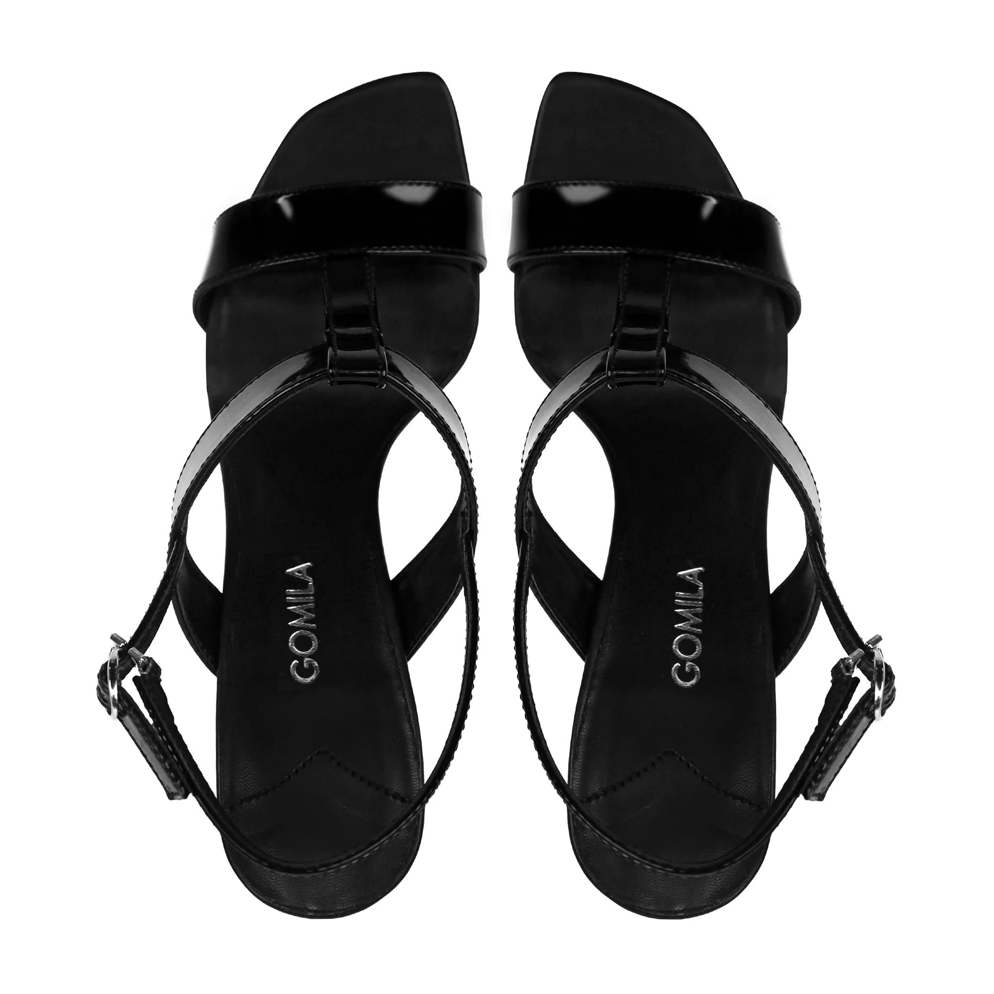 Coco - Women's Black Strapped Heels - Image 3