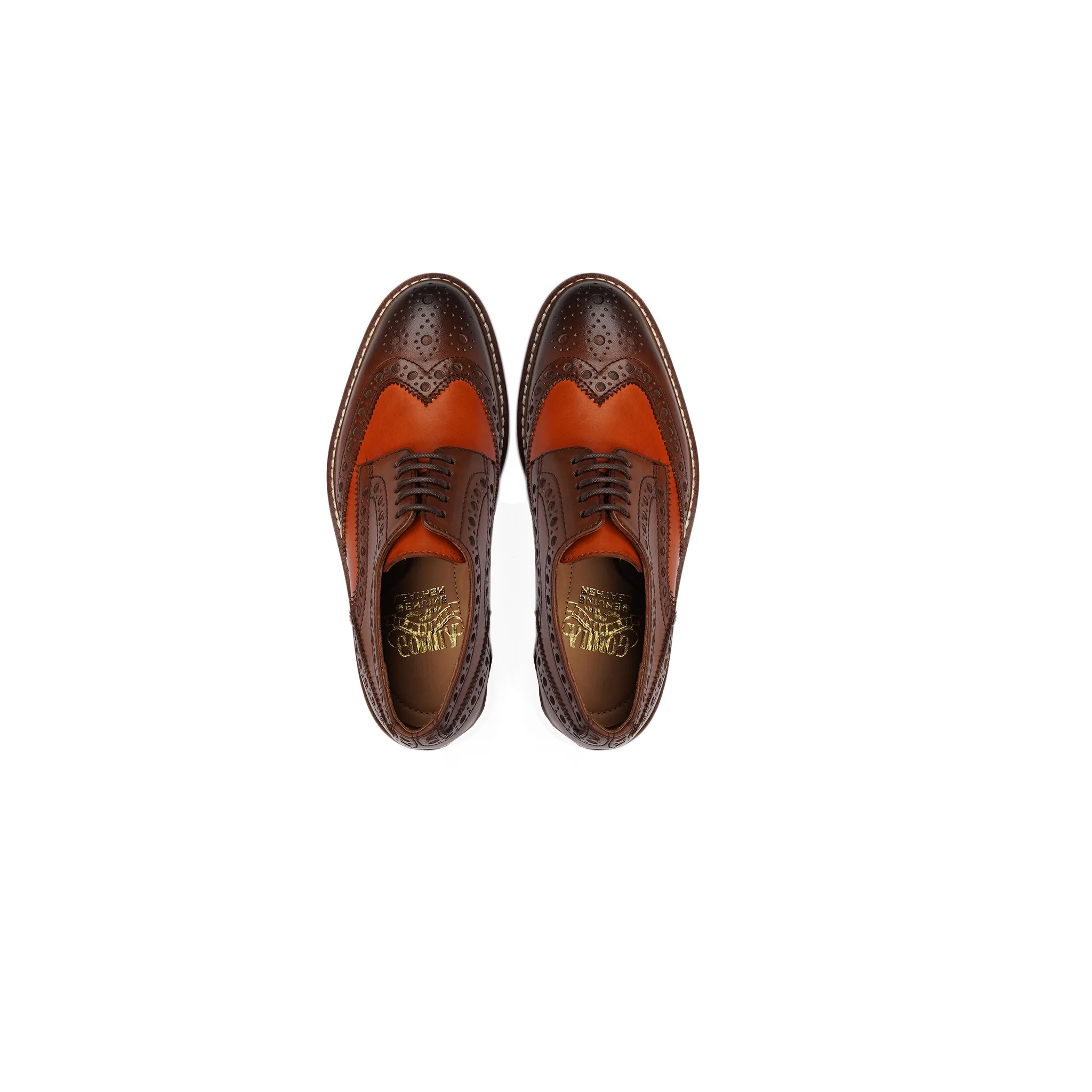 Arseni - Kid's Tan and Brown Calf Leather Derby Shoe (5-12 Years Old) - Image 3