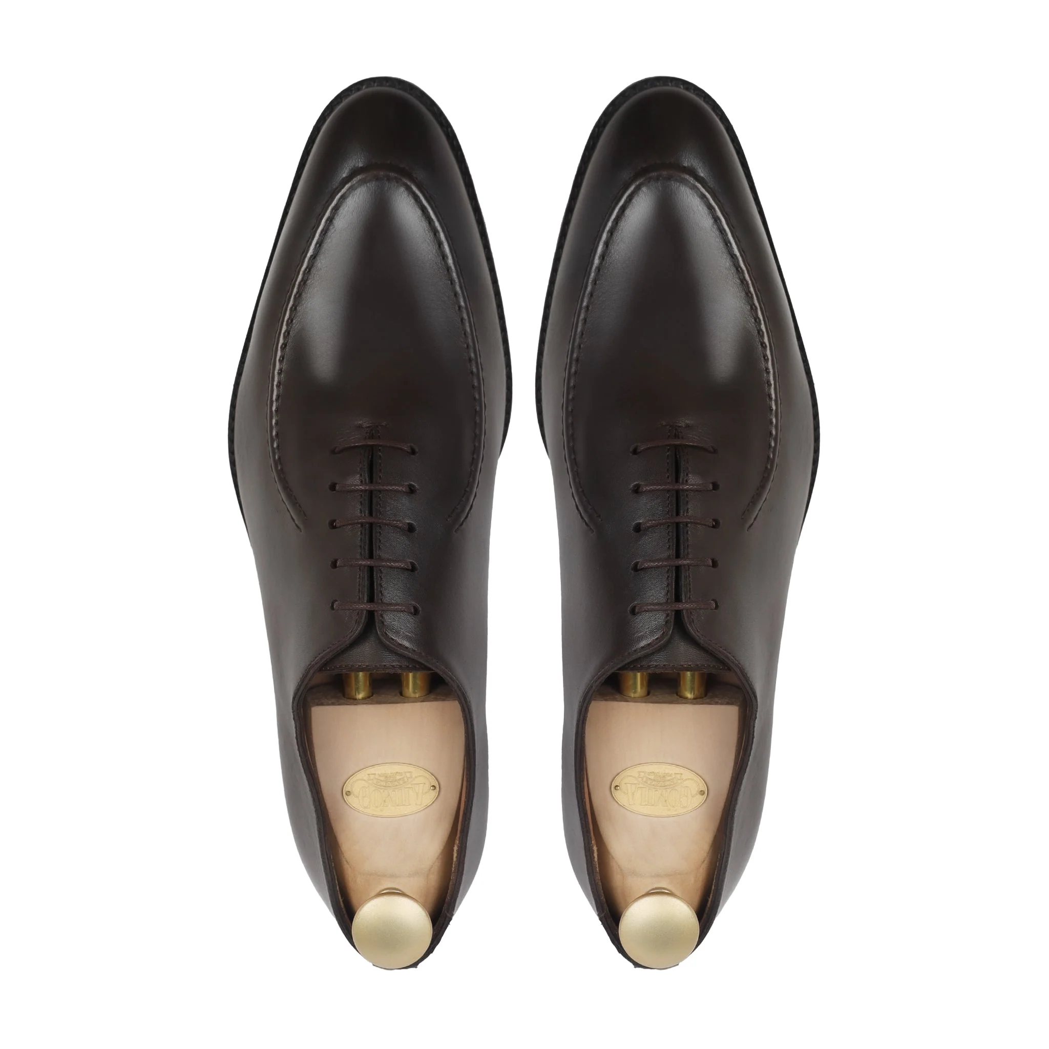Corded - Men's Dark Brown Calf Leather Wholecut Shoe - Image 3