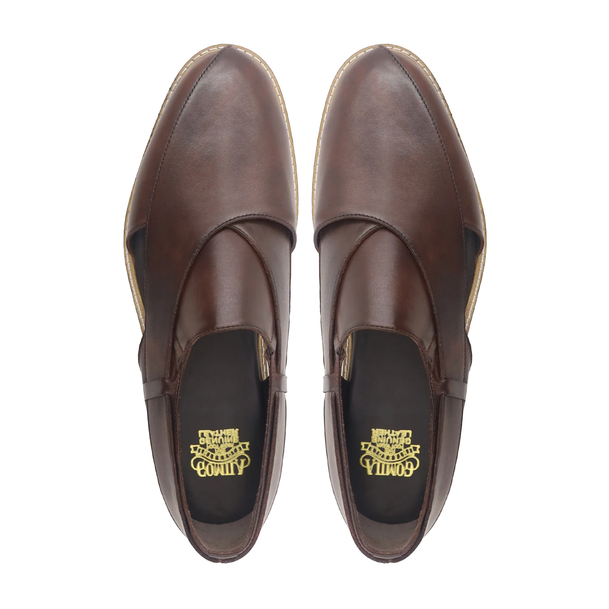 Craig - Men's Brown Calf Leather Sandal - Image 3