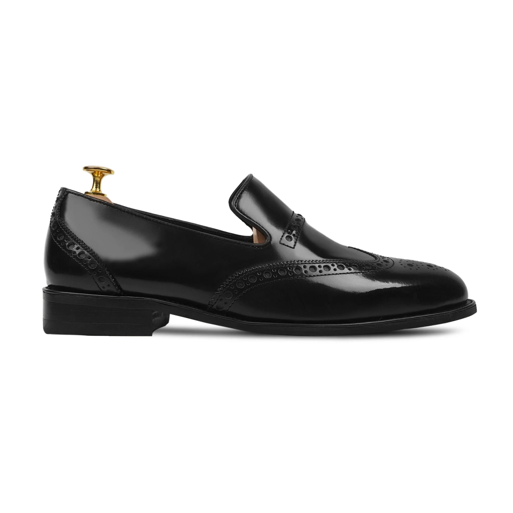 Cuprion - Men's Black Box Leather High Shine Loafer - Image 2