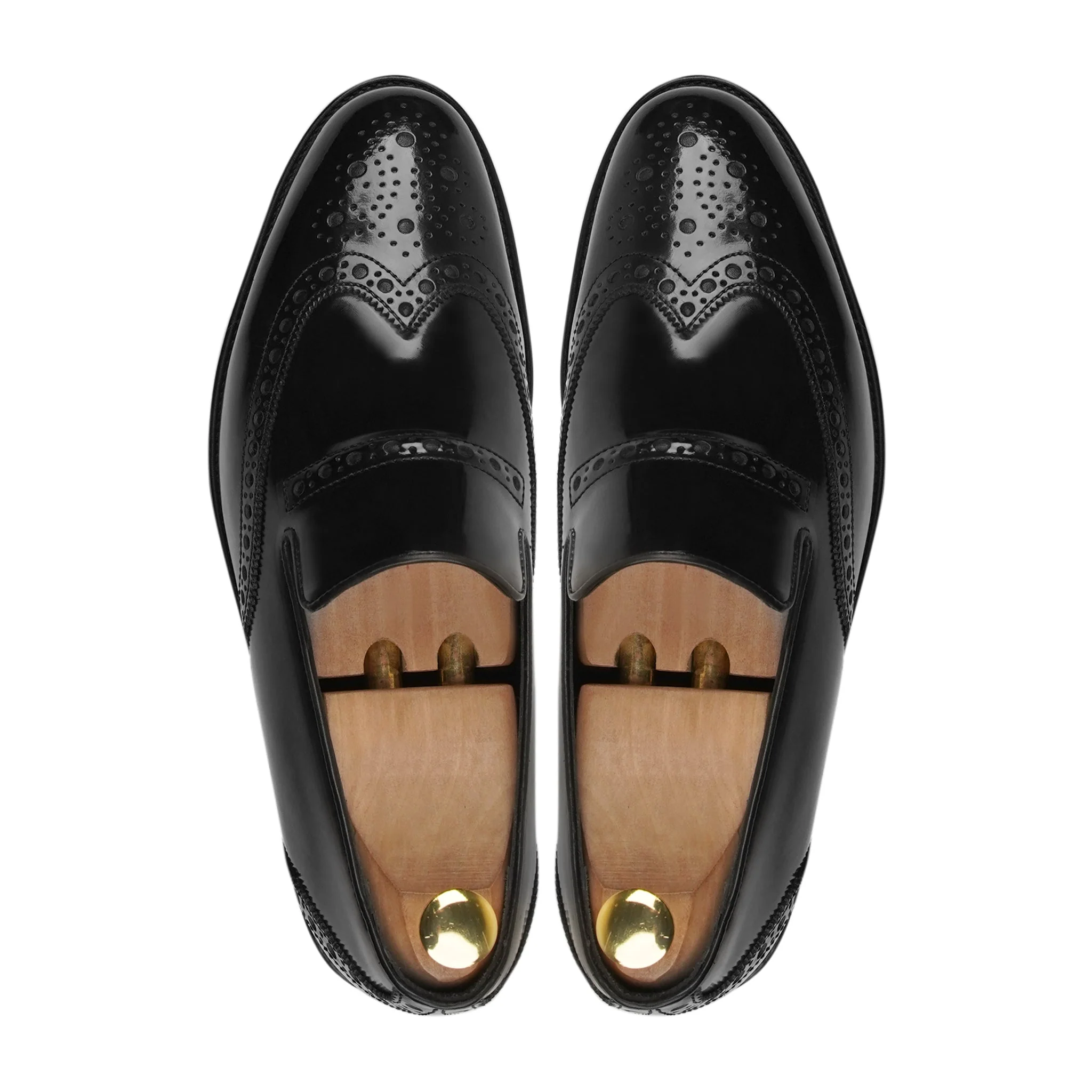 Cuprion - Men's Black Box Leather High Shine Loafer - Image 3