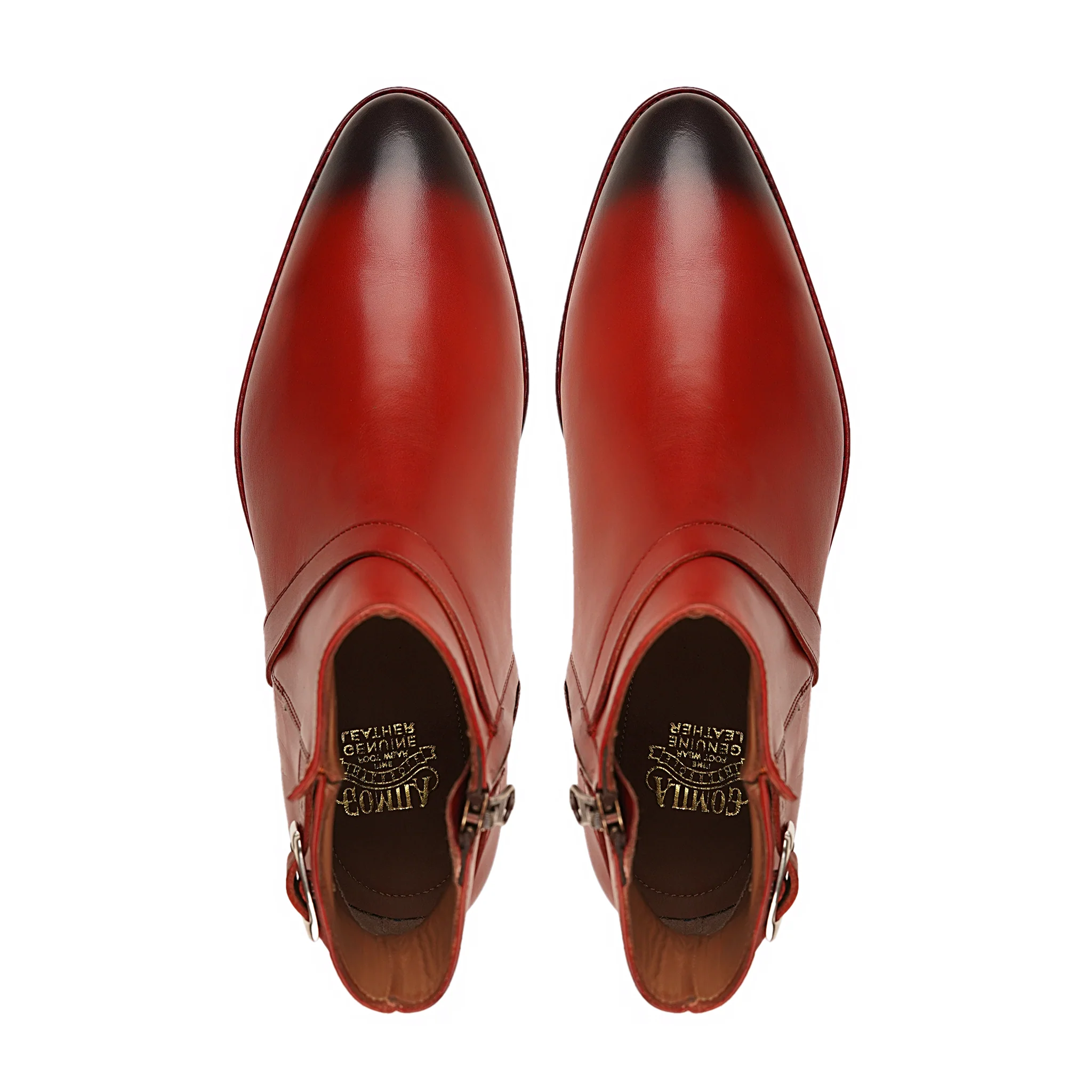 Cyrus - Men's Burnished Orange Tan Calf Leather Jodhpur Boot - Image 3