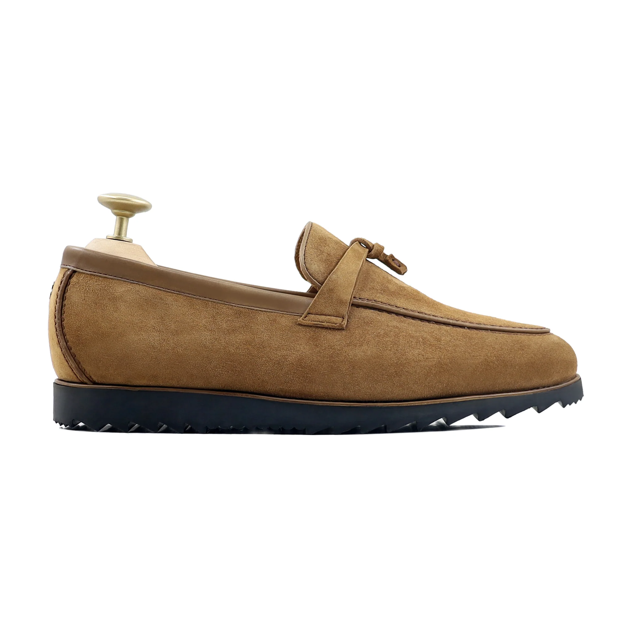 Dacia - Men's Camel Kid Suede Loafer - Image 2