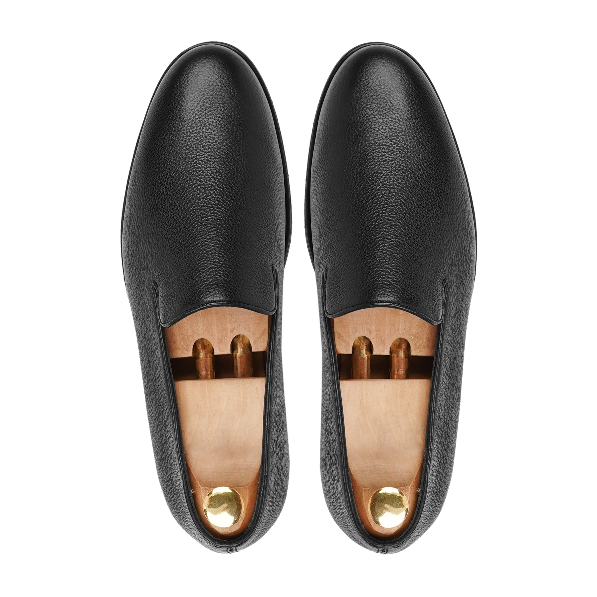 Dalton - Men's Black Pebble Grain Loafer - Image 3