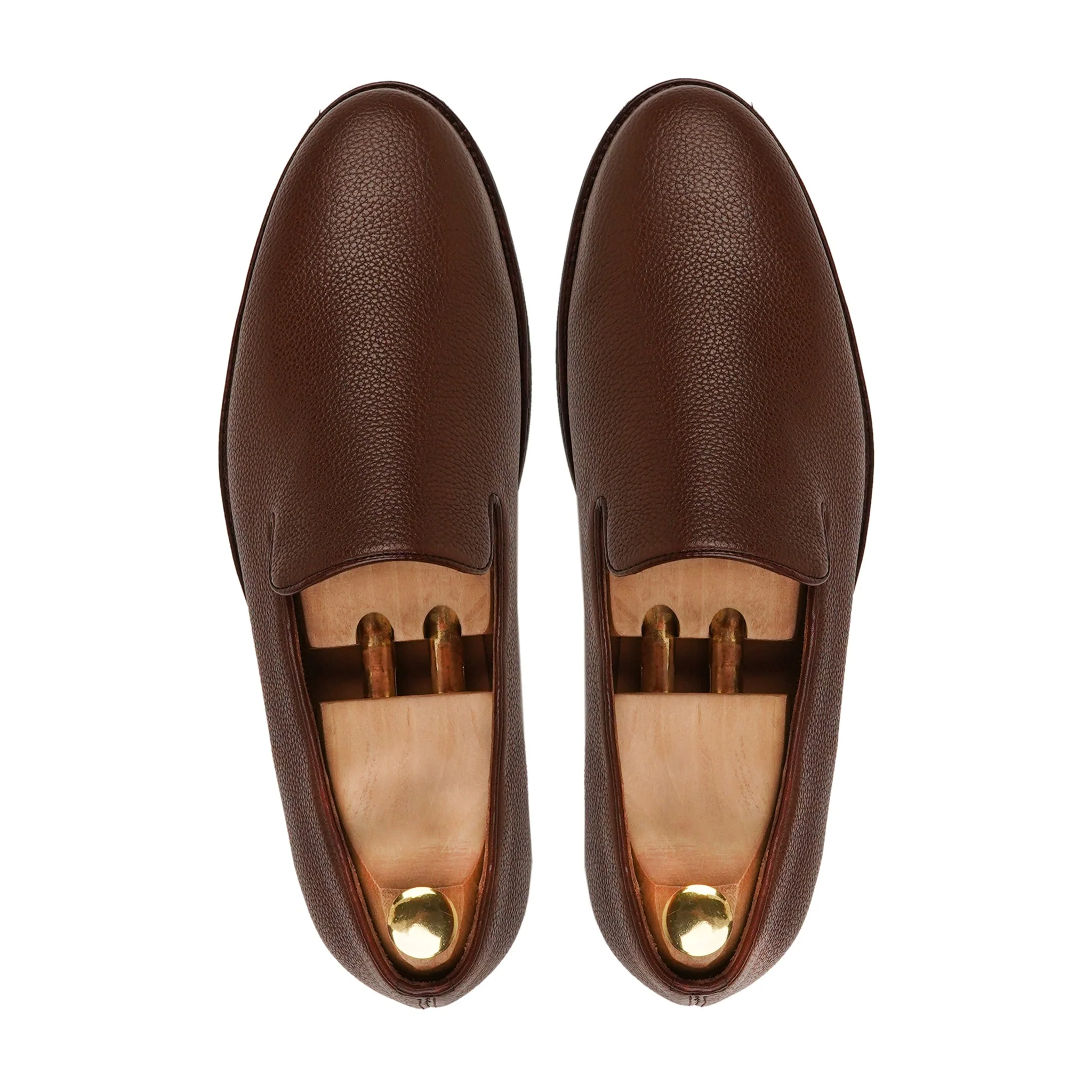Dalton - Men's Brown Pebble Grain Loafer - Image 3