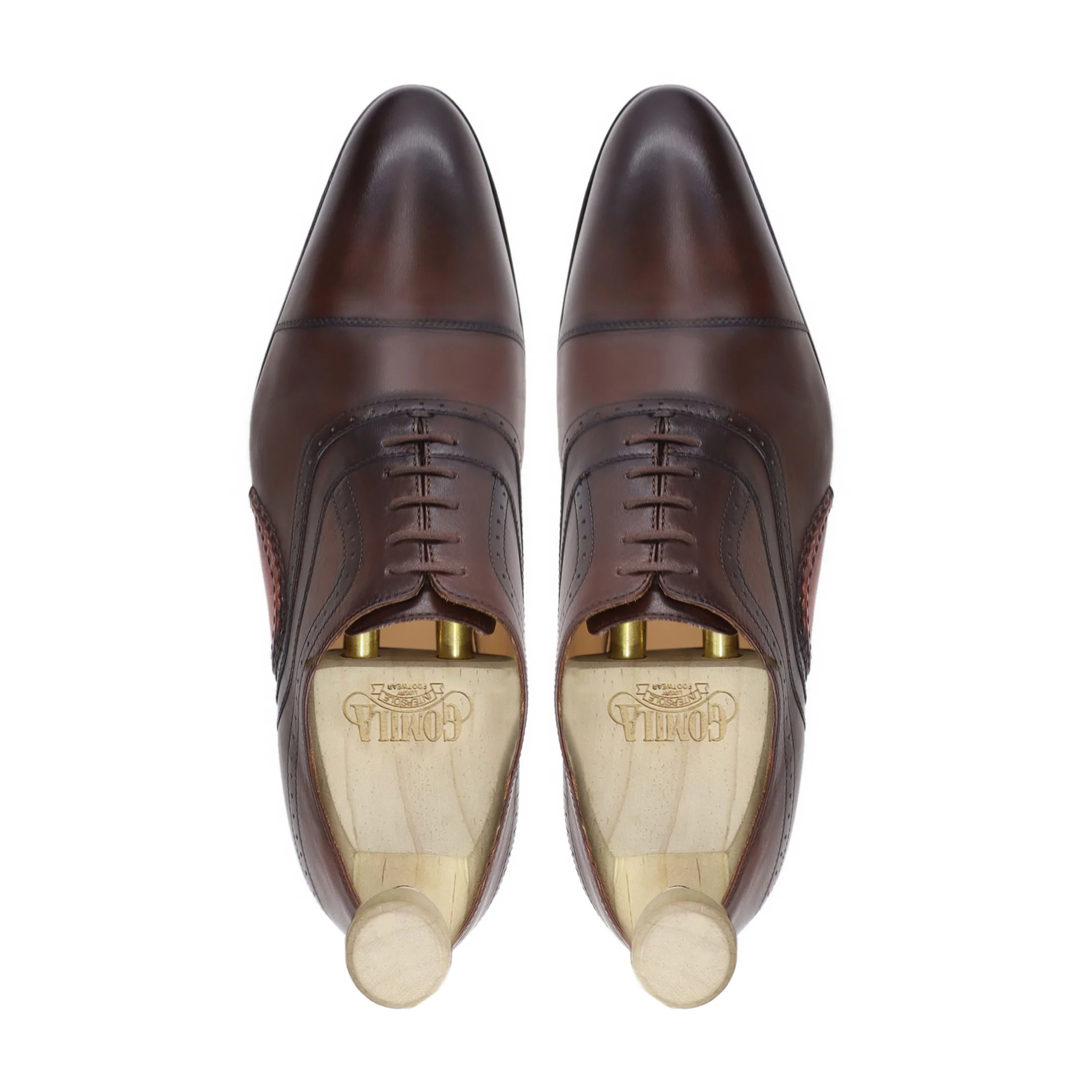 Demarc - Men's Brown Calf Leather Oxford Shoe - Image 3