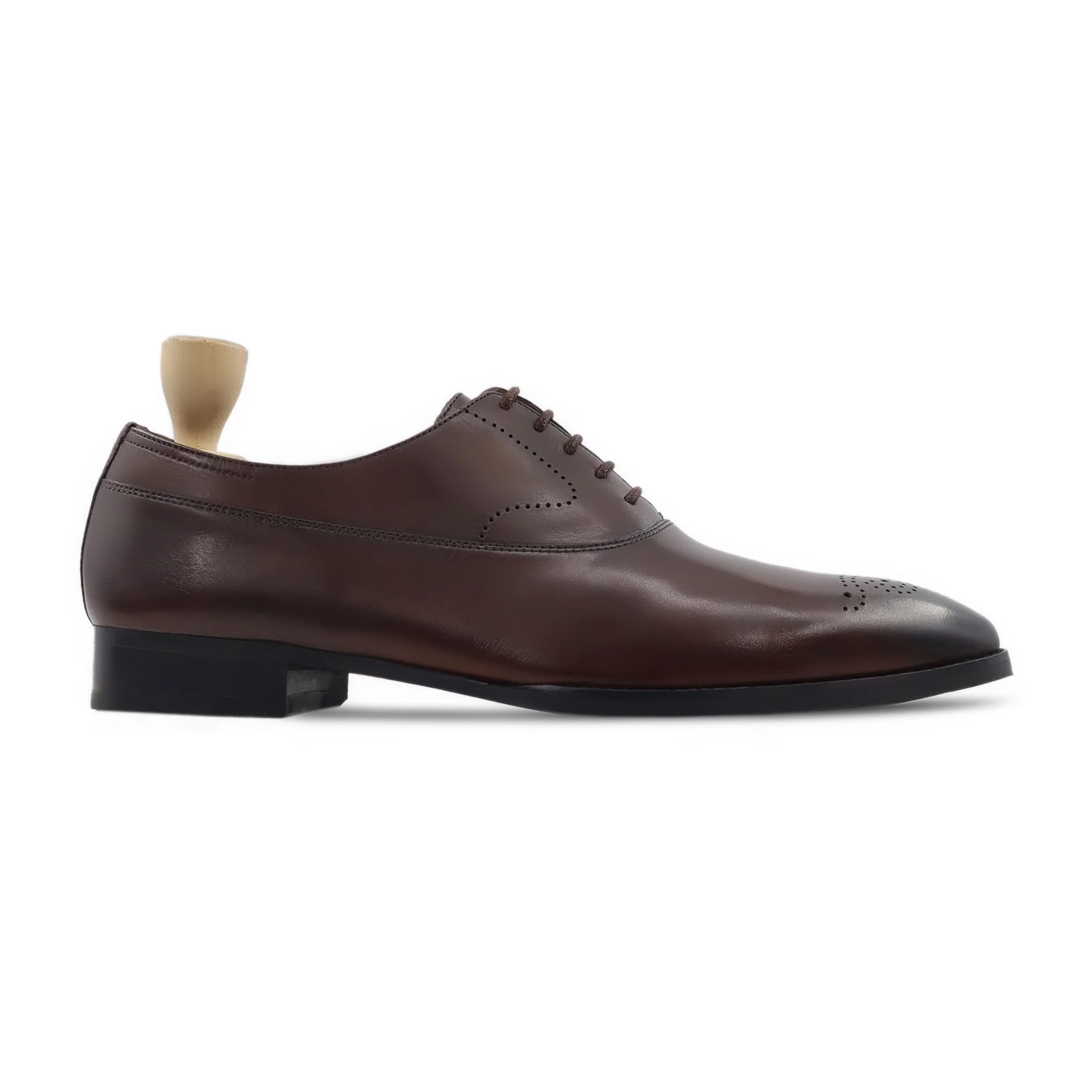 Donet - Men's Dark Brown Calf Leather Oxford Shoe - Image 2