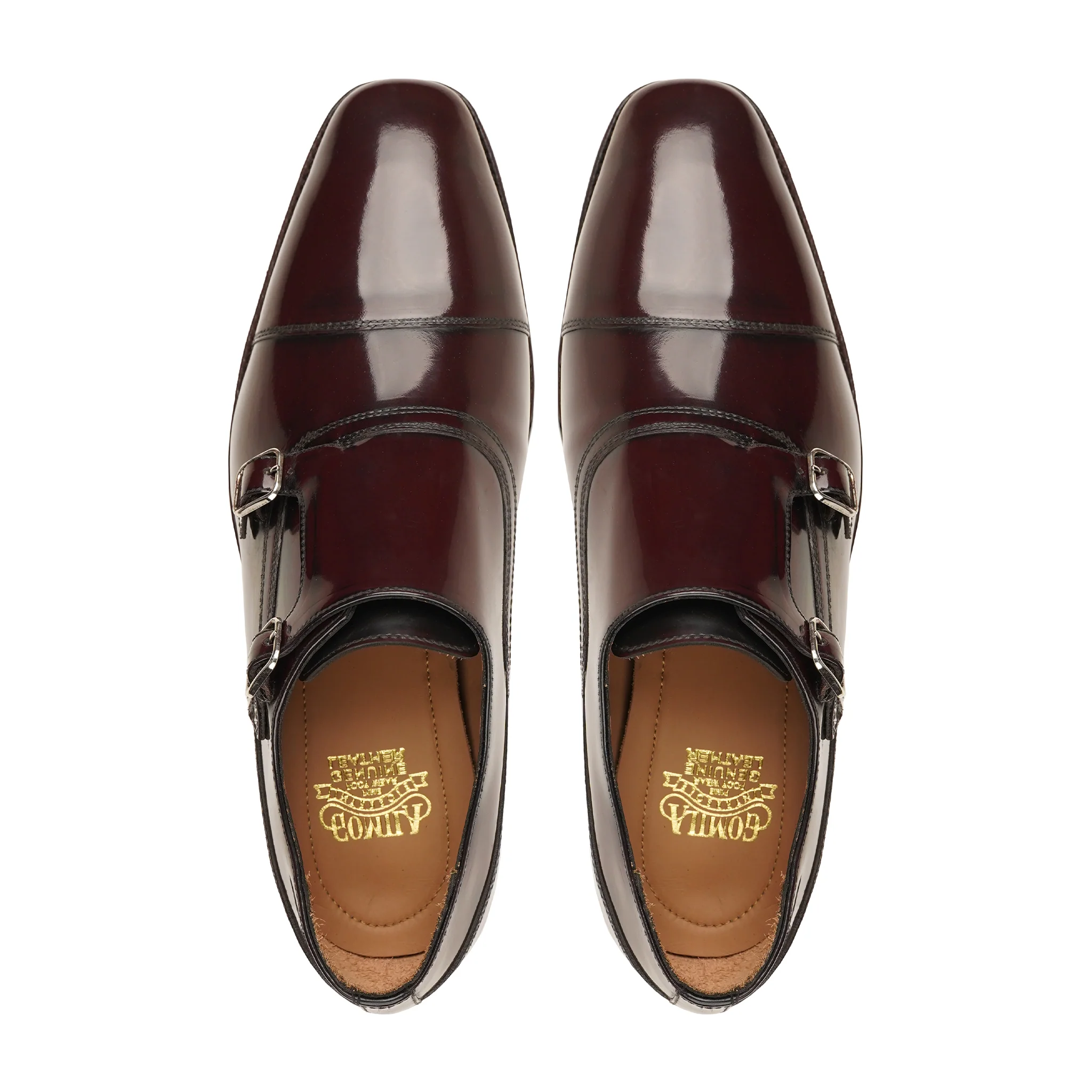 Jerry - Men's Oxblood Box Leather High Shine Double Monkstrap - Image 3