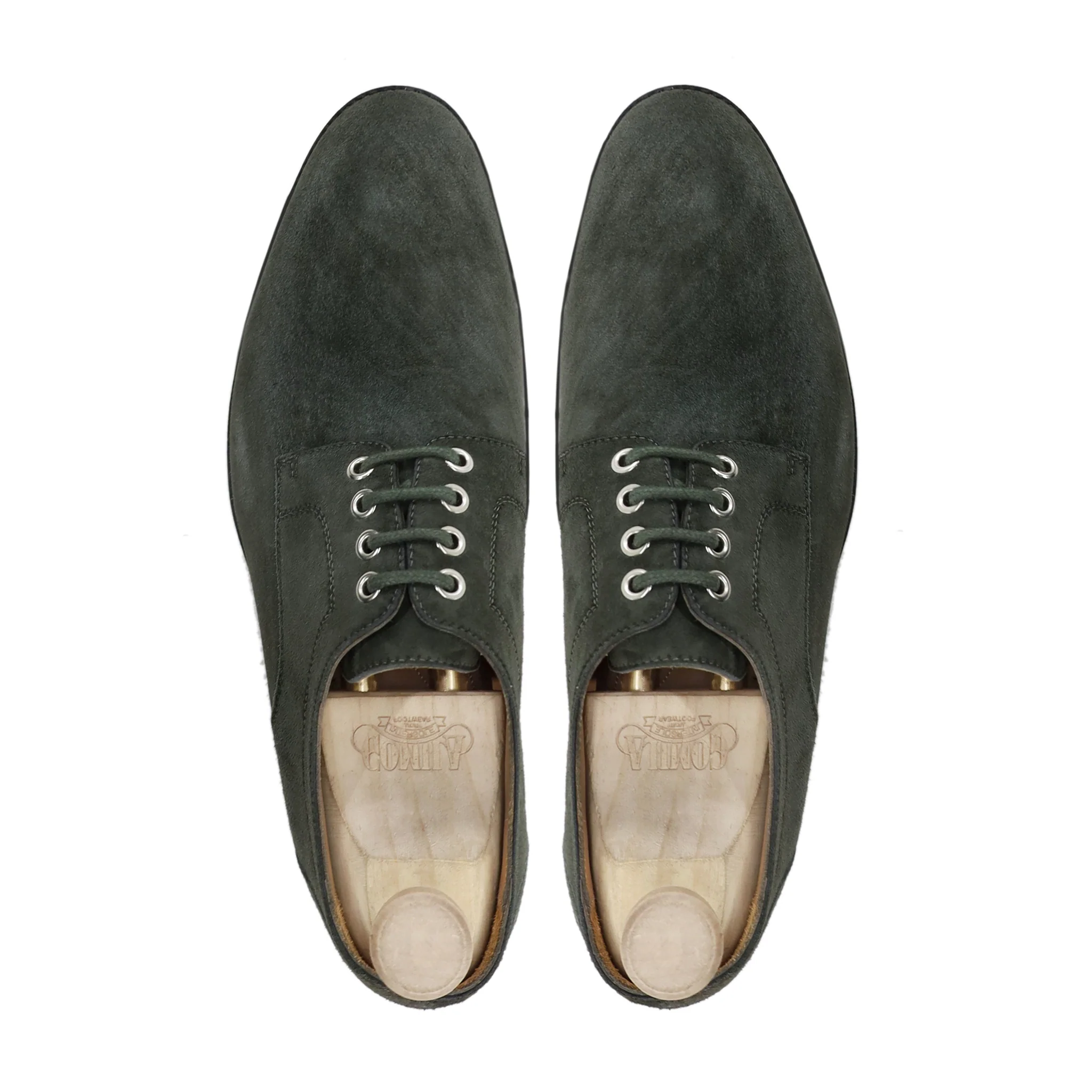 Dudle - Men's Grey Kid Suede Derby - Image 3