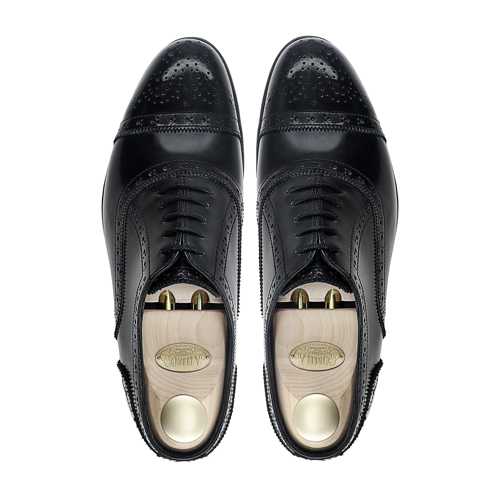 Dustin - Men's Black Box Leather High Shine Oxford Shoe - Image 3