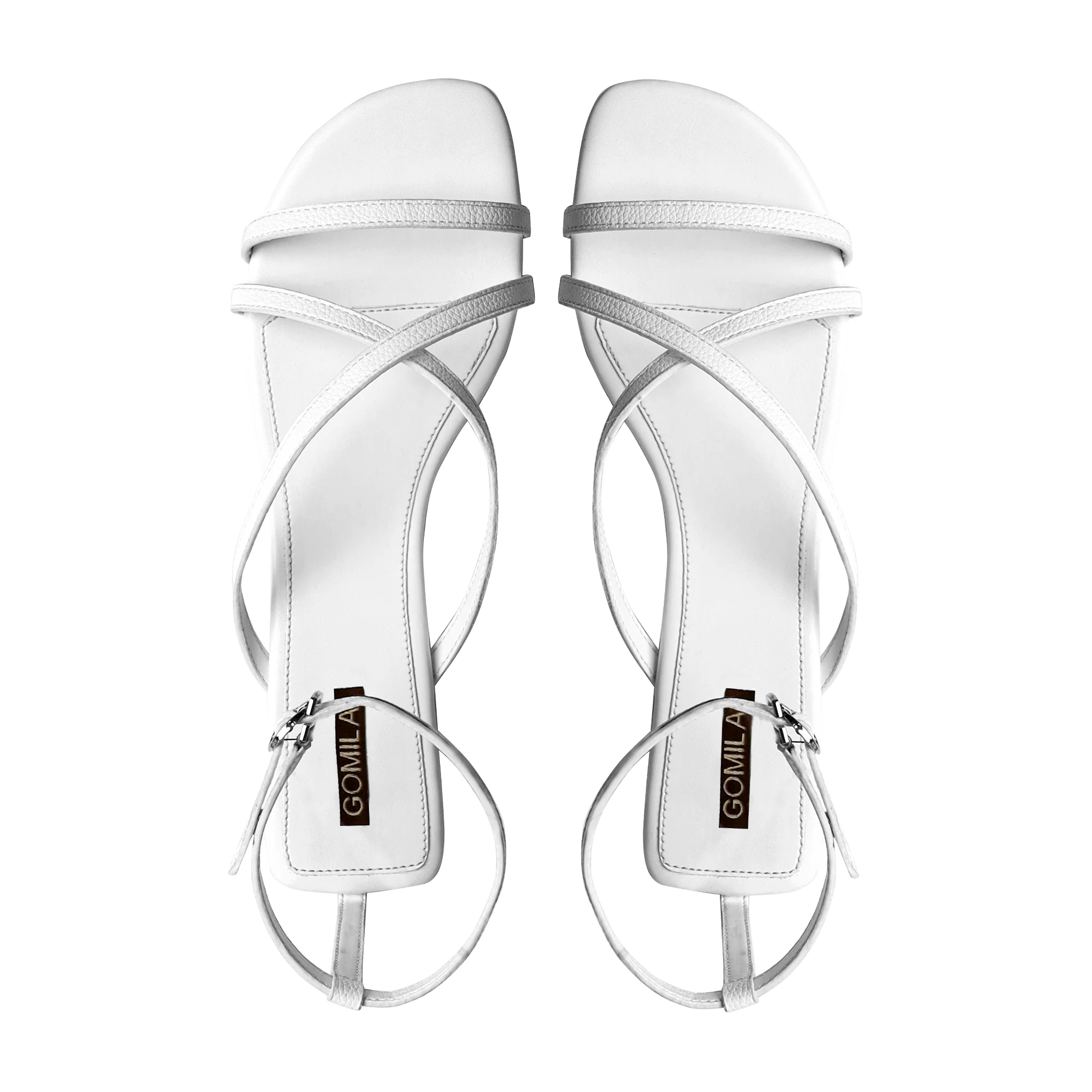 Elyse - Women's White Strapped Sandal - Image 3