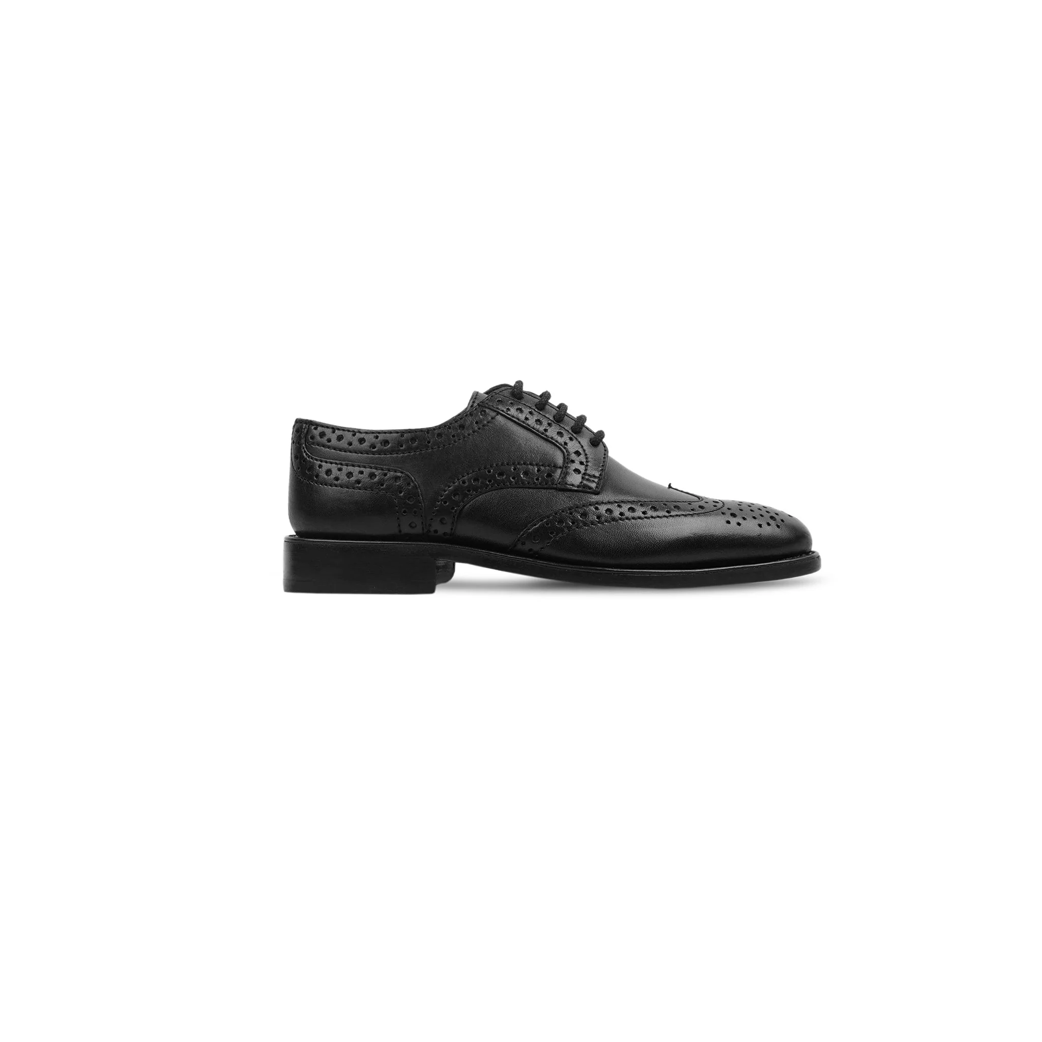Faahit - Kid's Black Calf Leather Derby Shoe (5-12 Years Old) - Image 2