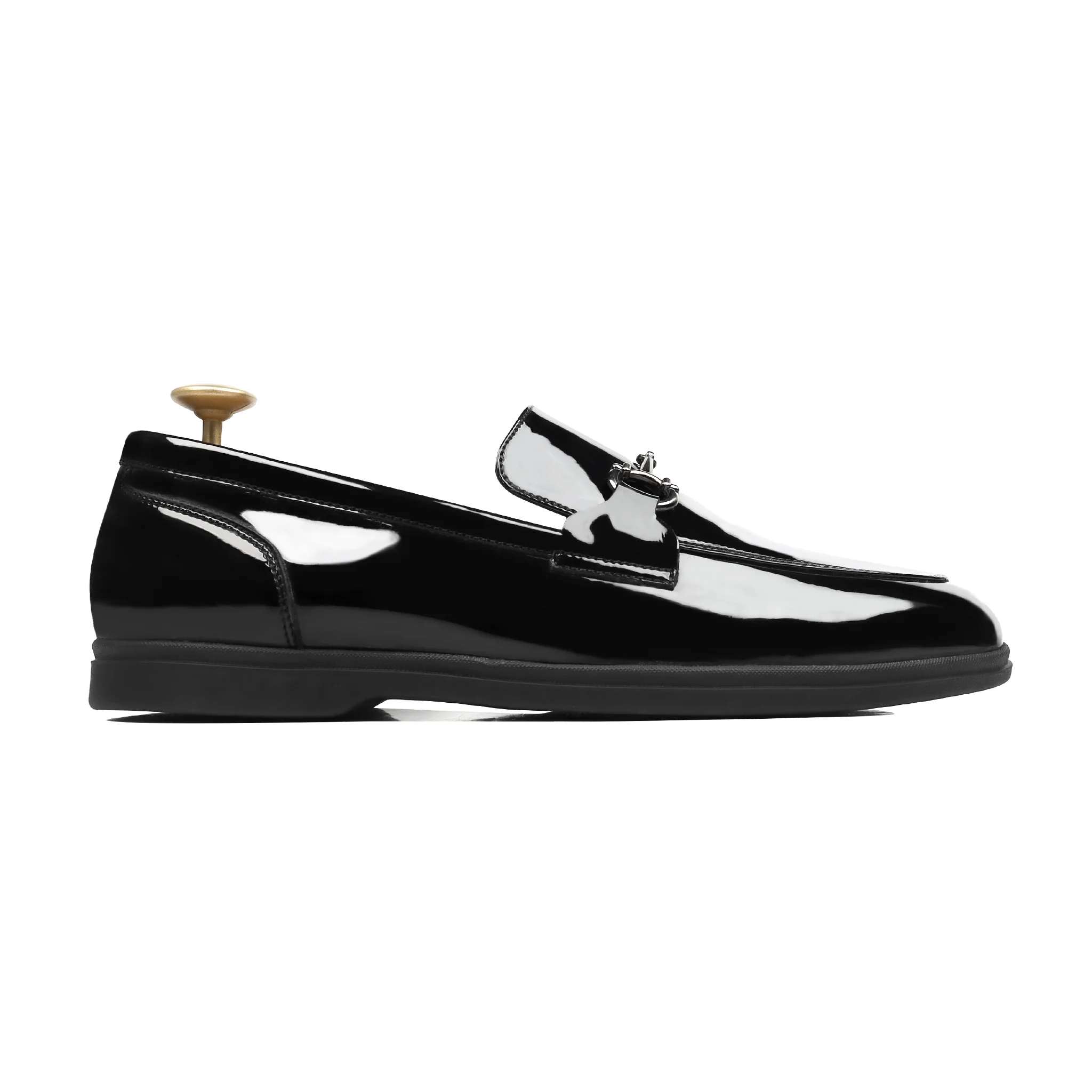 Fenz- Men's Black Patent Leather Loafer - Image 2
