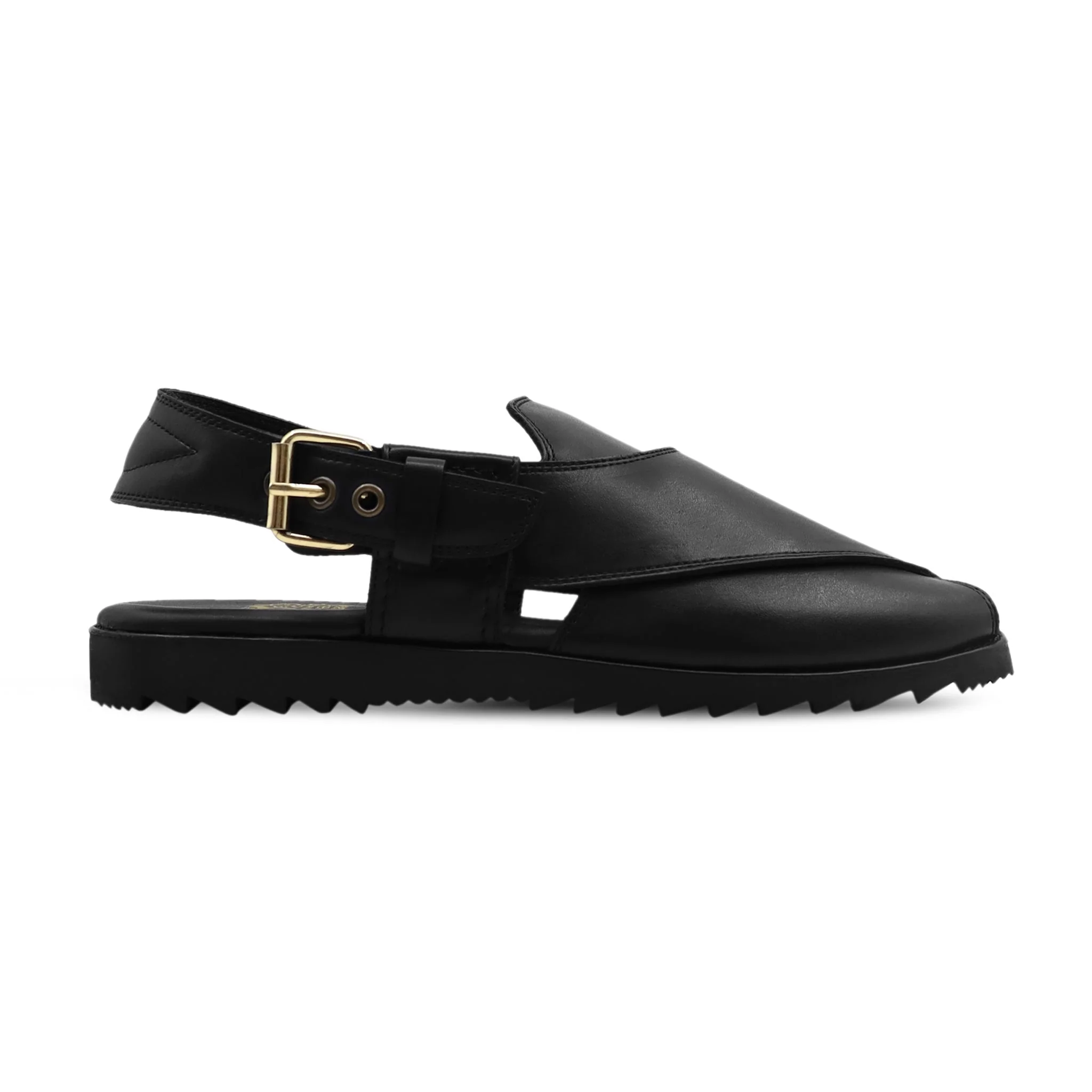 Fremont - Men's Black Calf Leather Sandal - Image 2