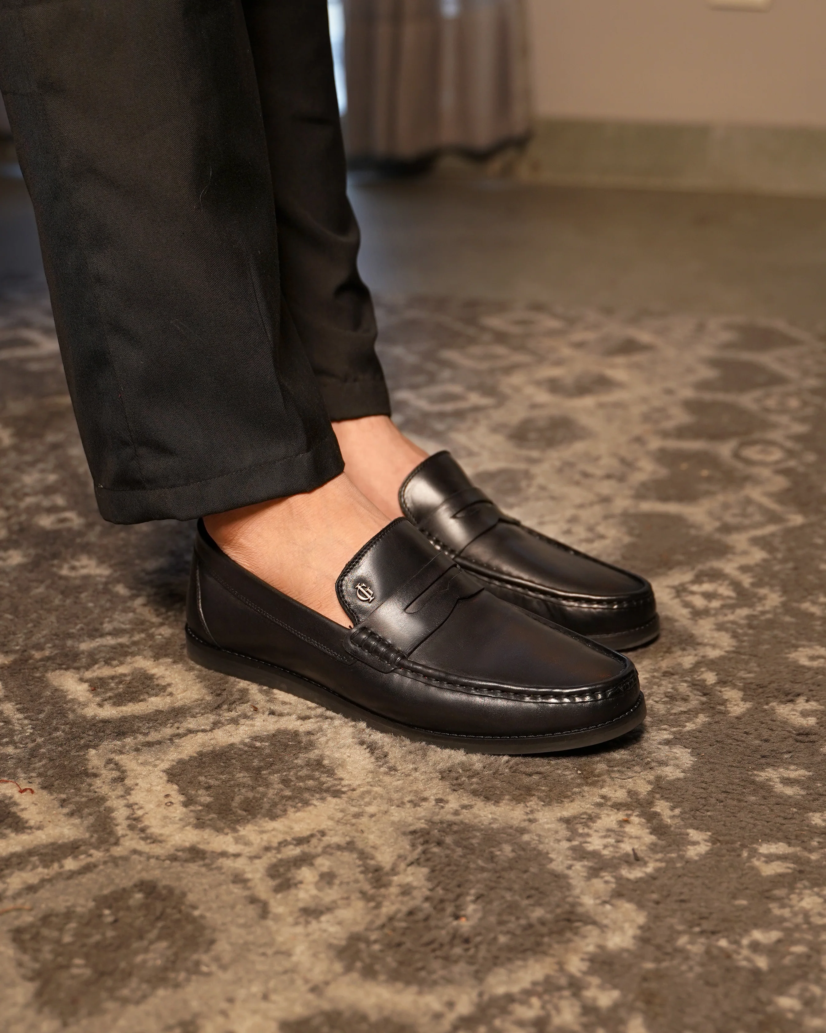 Fronzay - Men's Black Calf Leather Loafer - Image 4