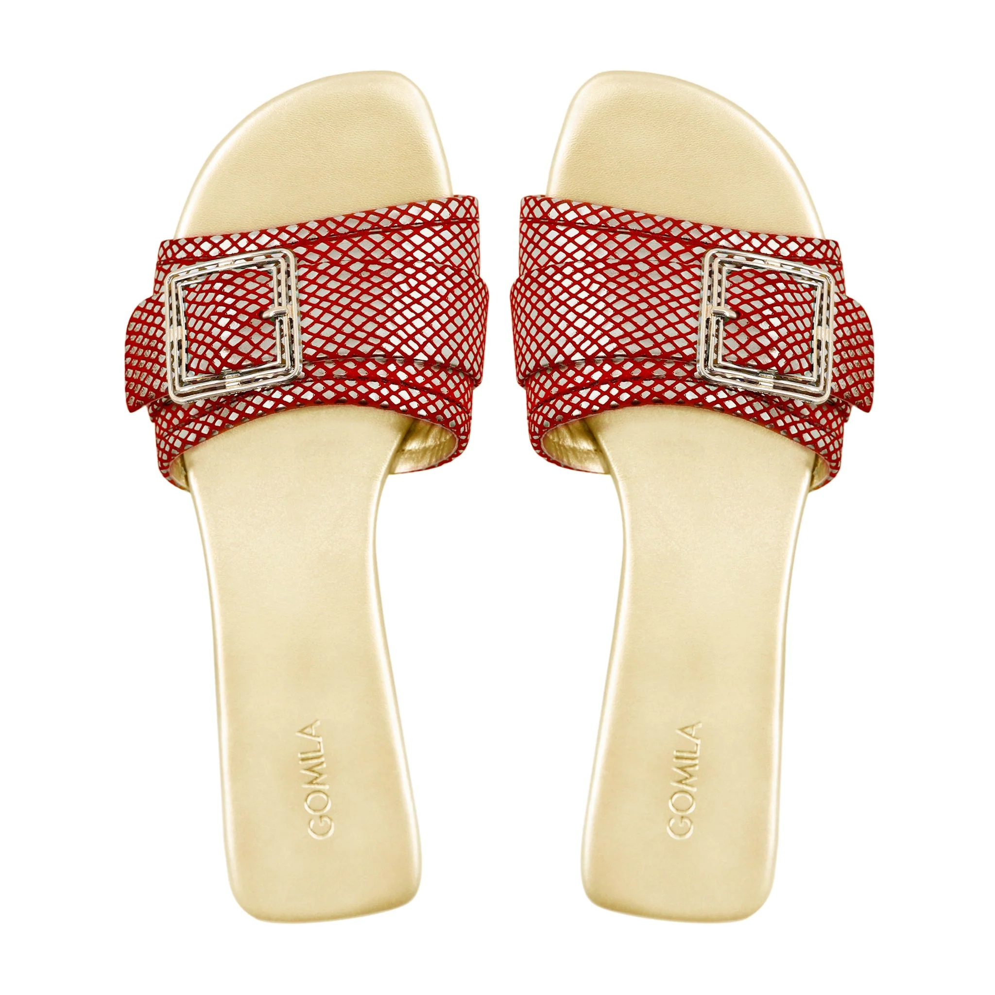 Gabriella - Women's Red and Golden Slipper - Image 3