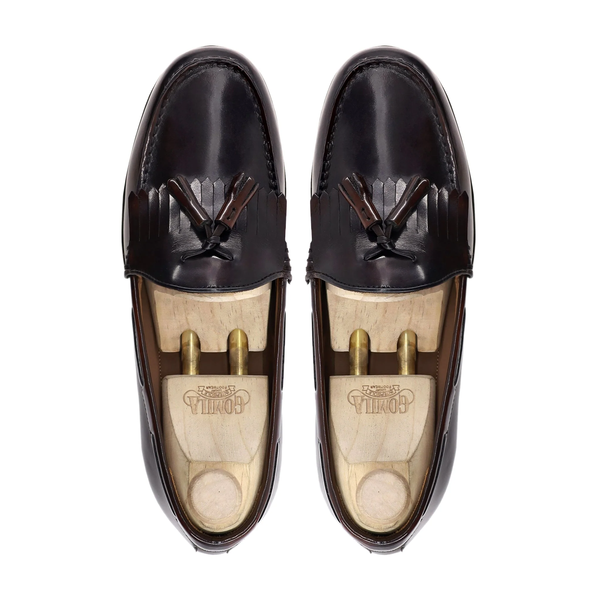 Garnier - Men's Dark Brown Box Leather High Shine Loafer - Image 3