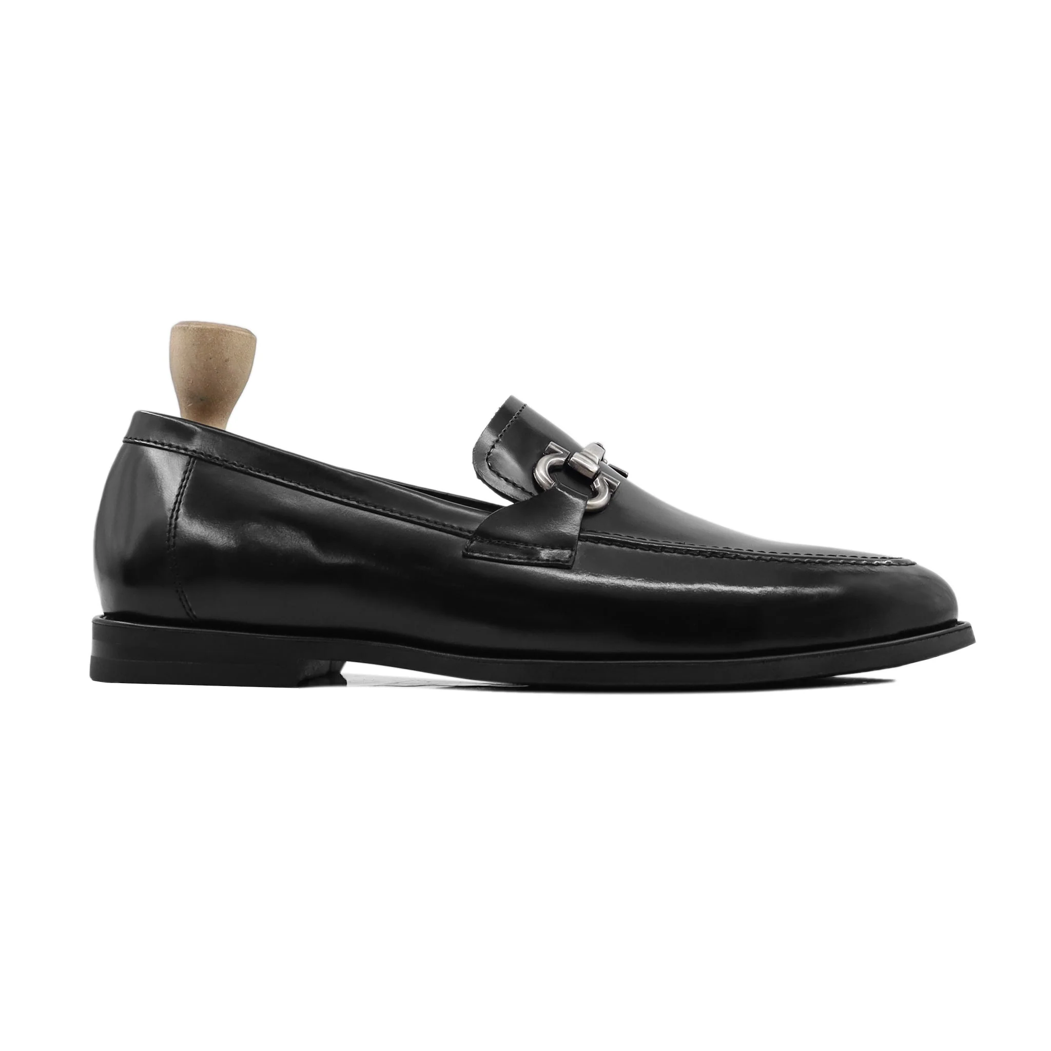 Gliwice - Men's Black Box Leather High Shine Loafer - Image 2